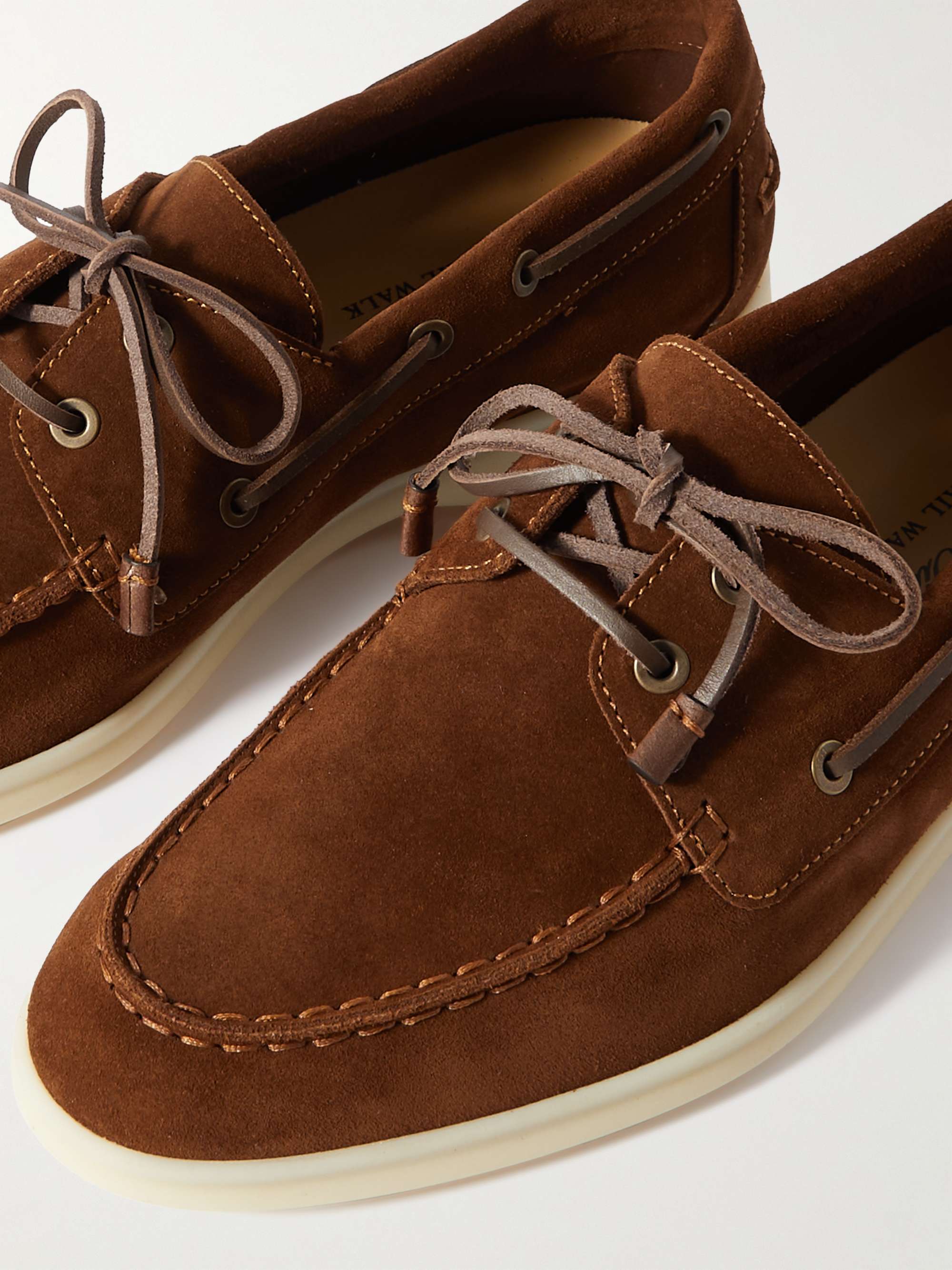 LORO PIANA Sea-Sail Walk Suede Boat Shoes
