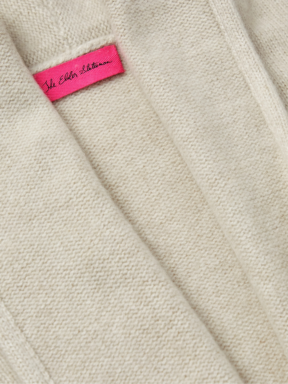 Shop The Elder Statesman Shawl-collar Cashmere Cardigan In Neutrals