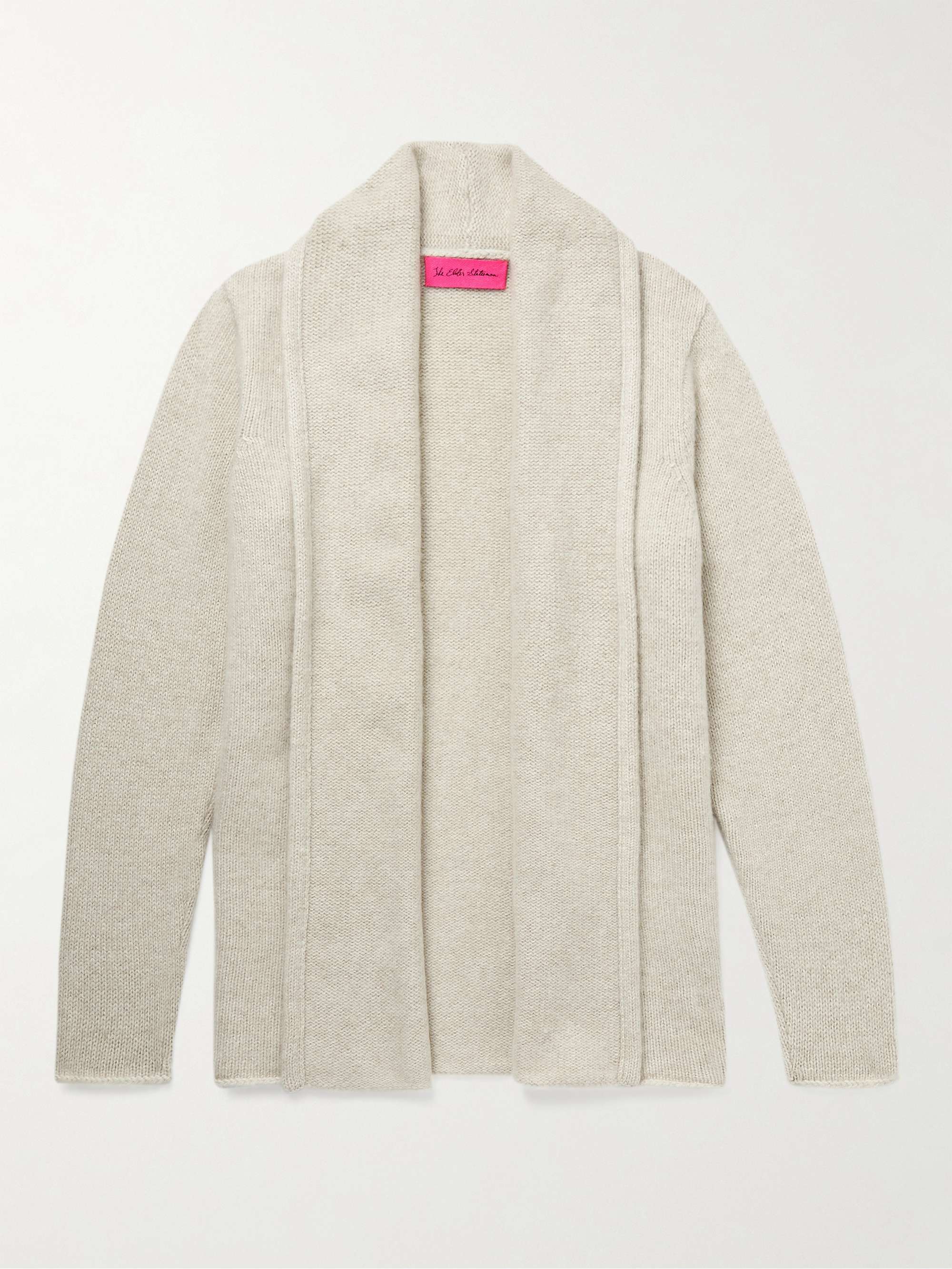 THE ELDER STATESMAN Shawl-Collar Cashmere Cardigan