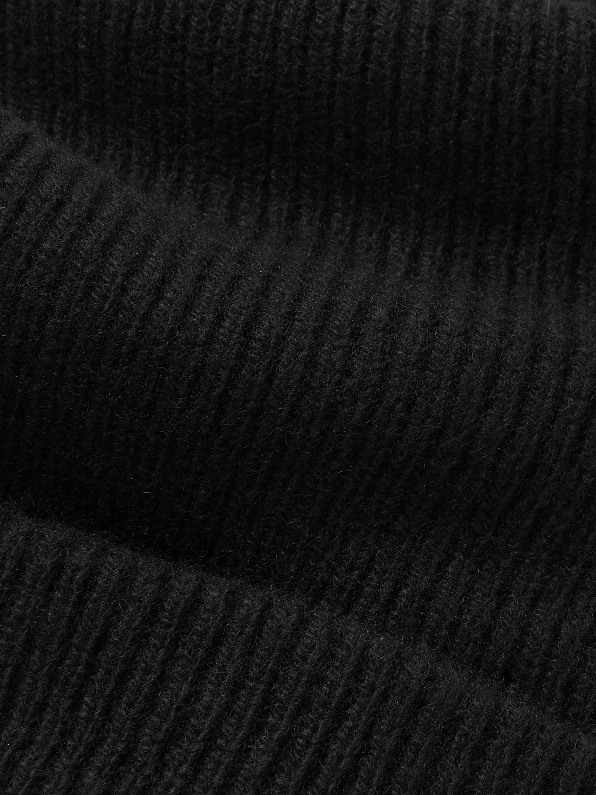 THE ELDER STATESMAN Parker Ribbed Cashmere Beanie