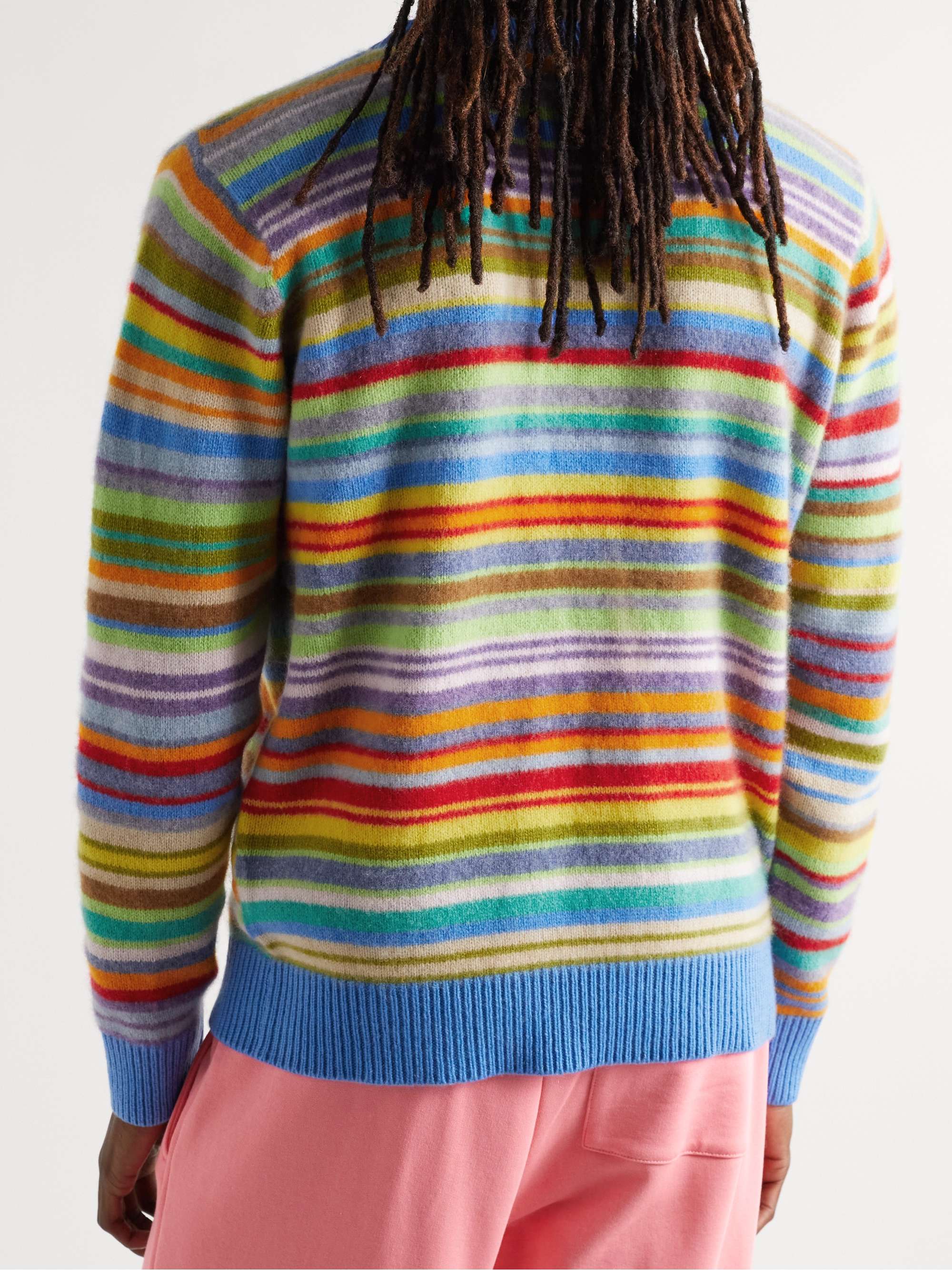 THE ELDER STATESMAN Jolly Striped Cashmere Sweater