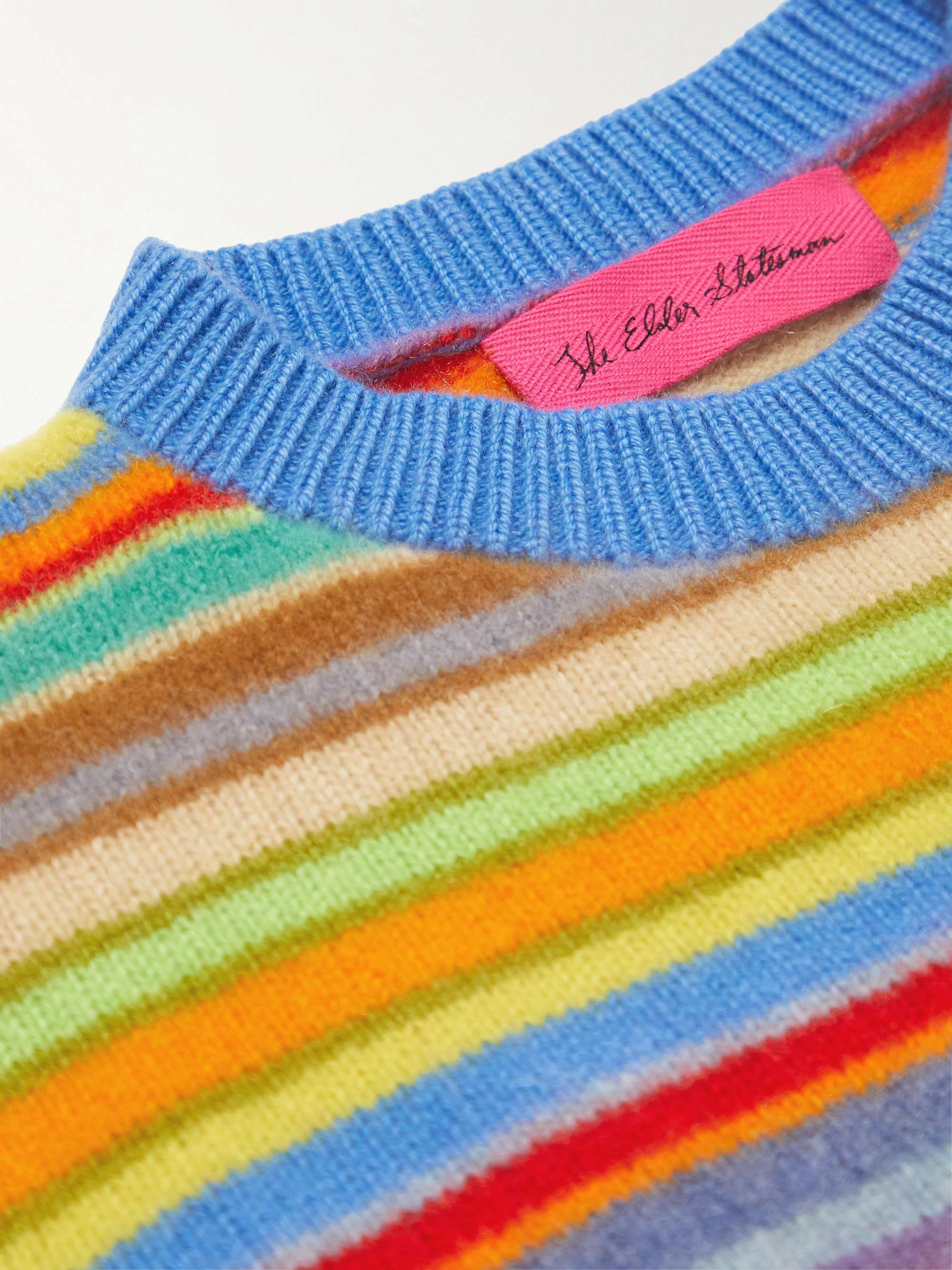 THE ELDER STATESMAN Jolly Striped Cashmere Sweater