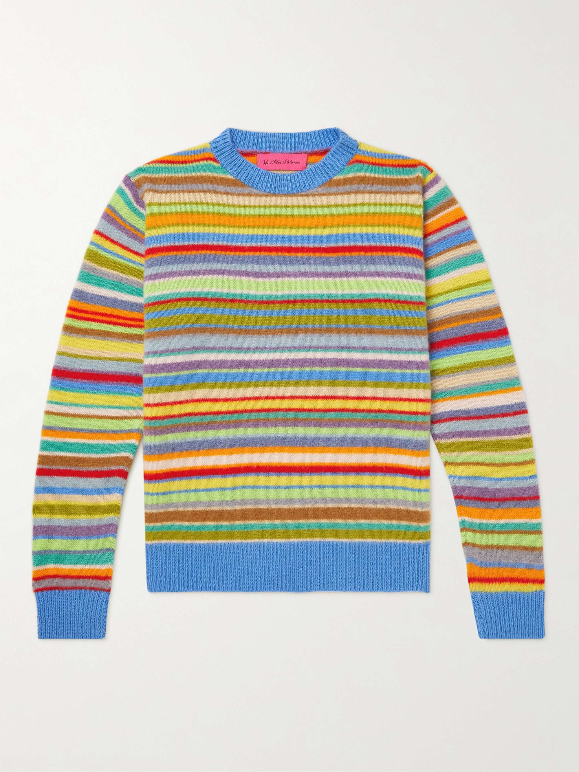 THE ELDER STATESMAN Jolly Striped Cashmere Sweater