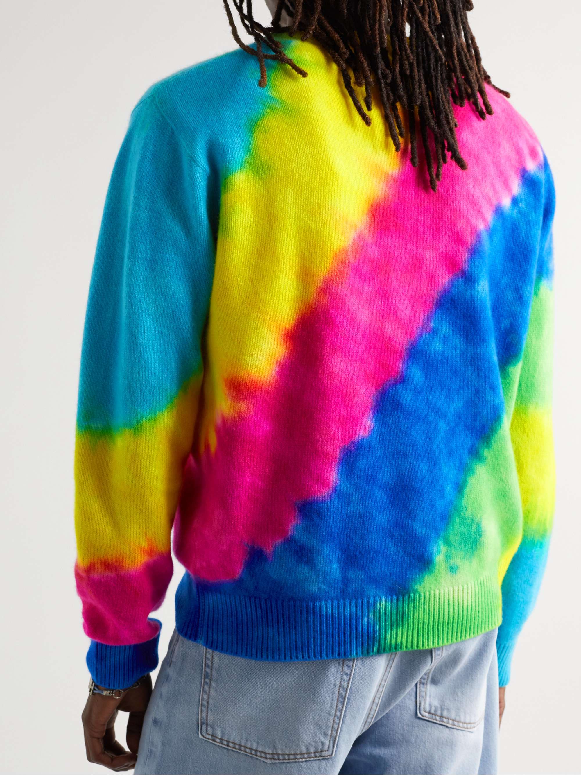 THE ELDER STATESMAN Rainbow Void Tie-Dyed Cashmere Sweater