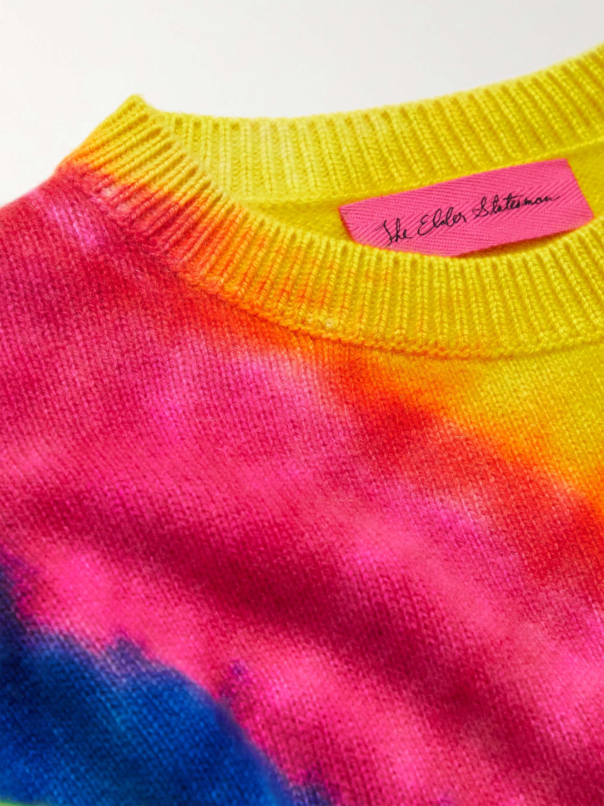 THE ELDER STATESMAN Rainbow Void Tie-Dyed Cashmere Sweater