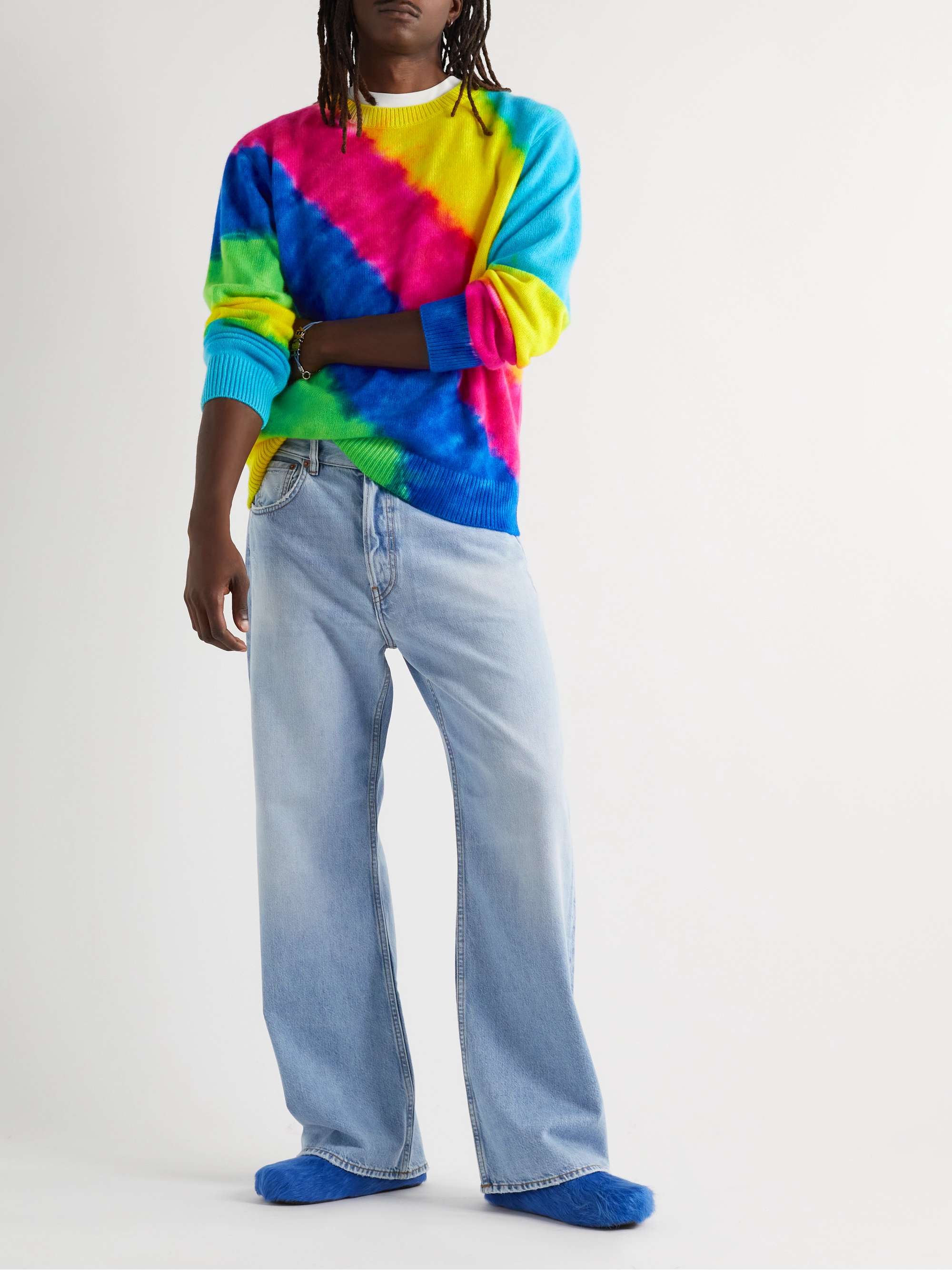Tie dye cashmere sweater sales