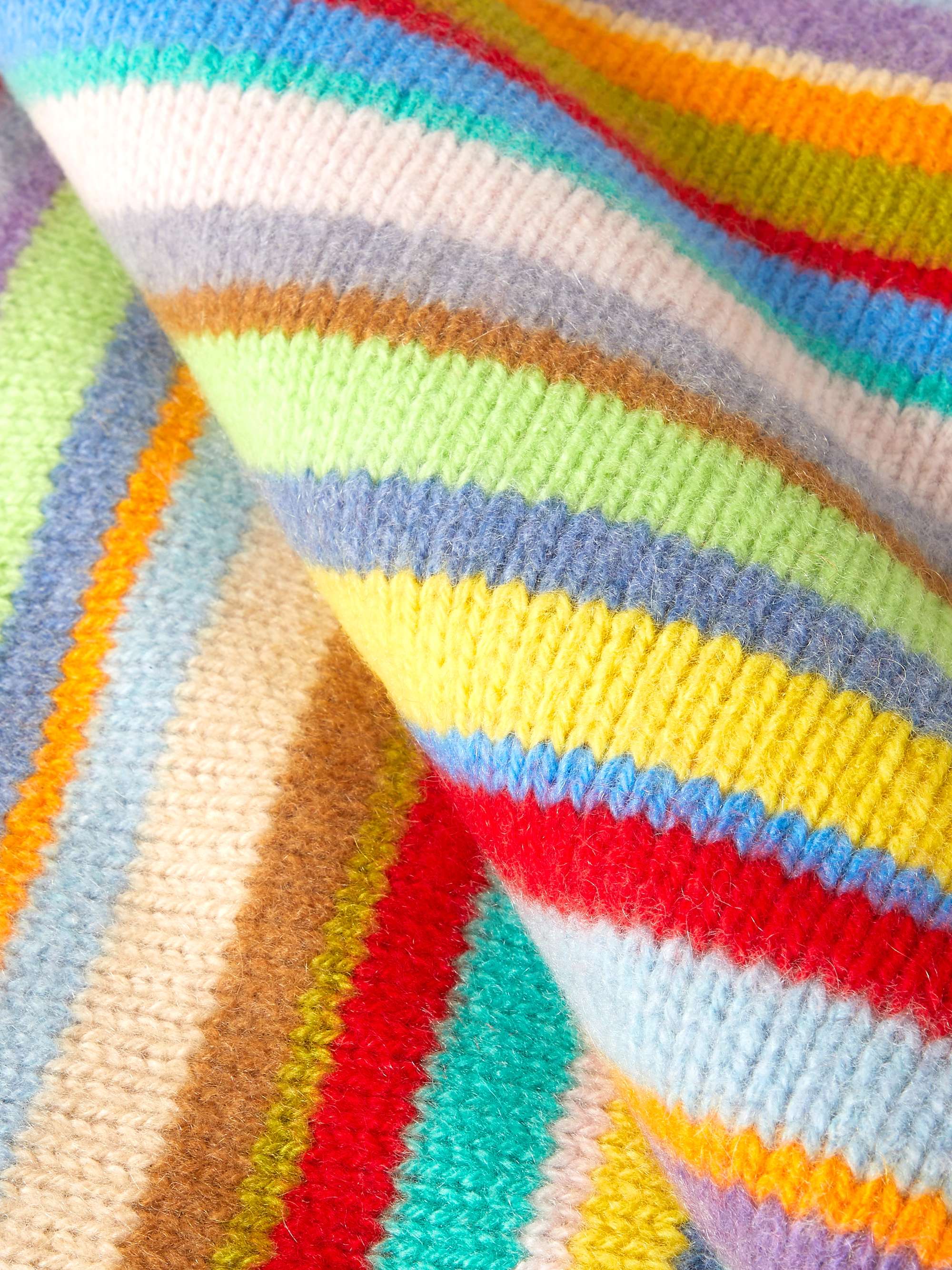THE ELDER STATESMAN Jolly Striped Cashmere Blanket