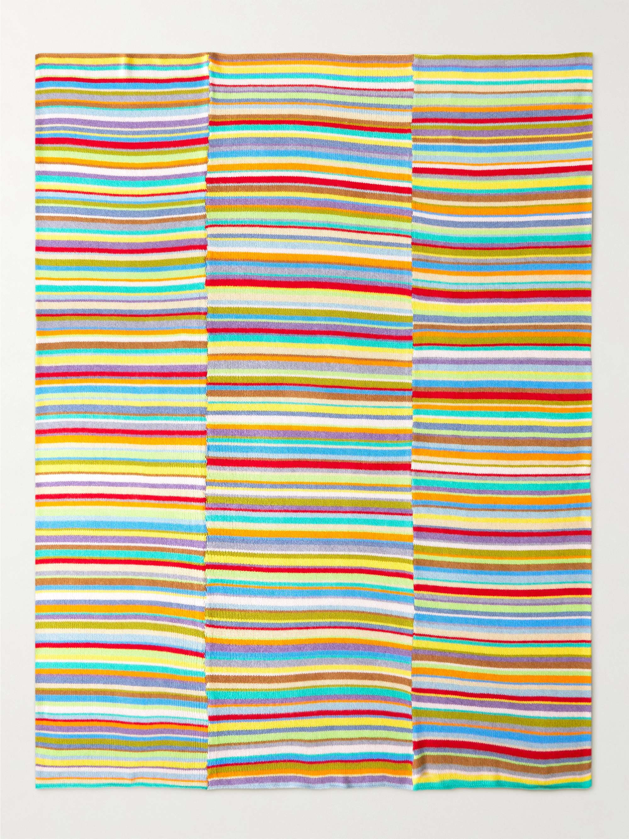 THE ELDER STATESMAN Jolly Striped Cashmere Blanket