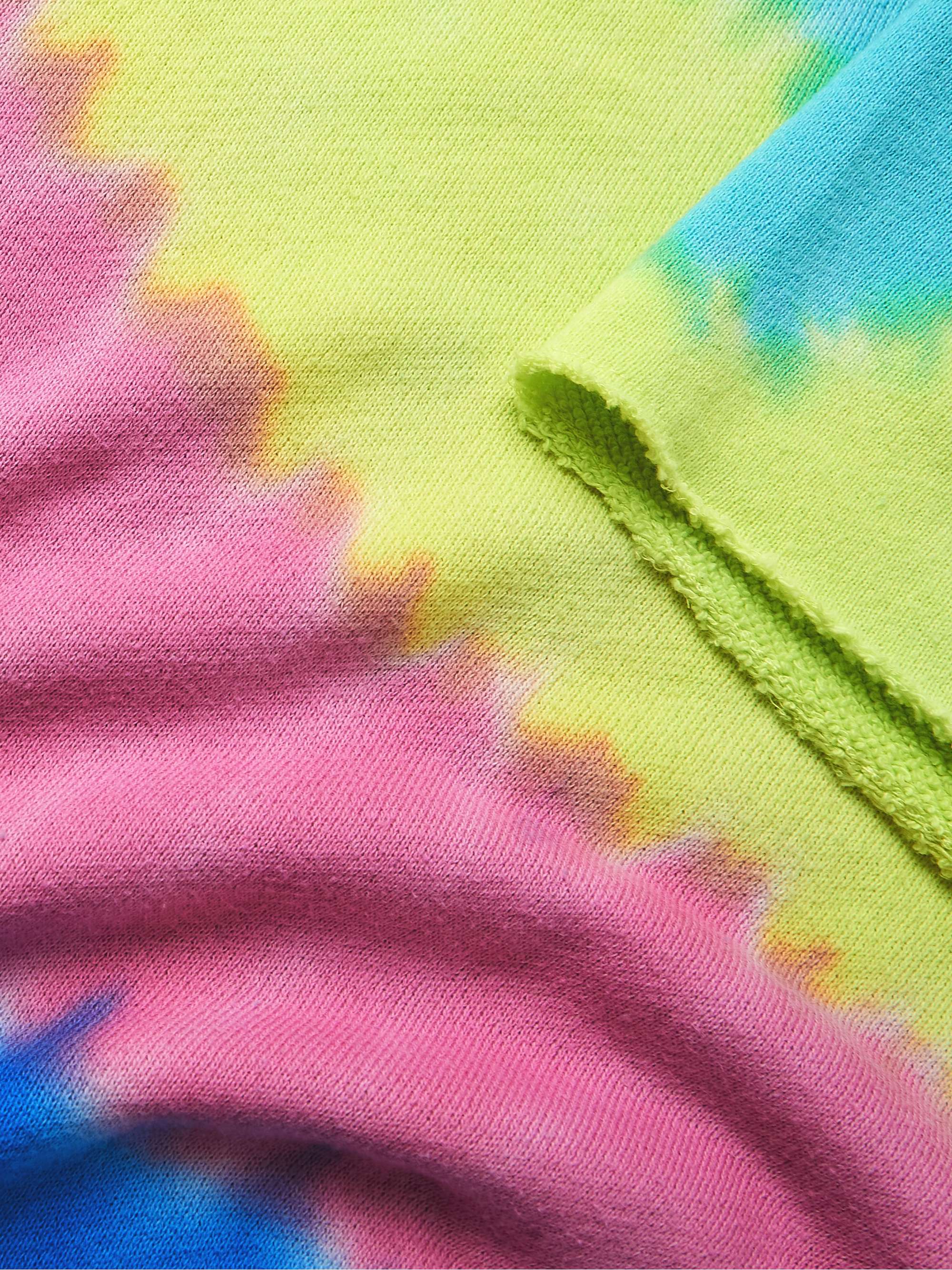 THE ELDER STATESMAN Rainbow Void Tie-Dyed Cotton and Cashmere-Blend Jersey T-Shirt