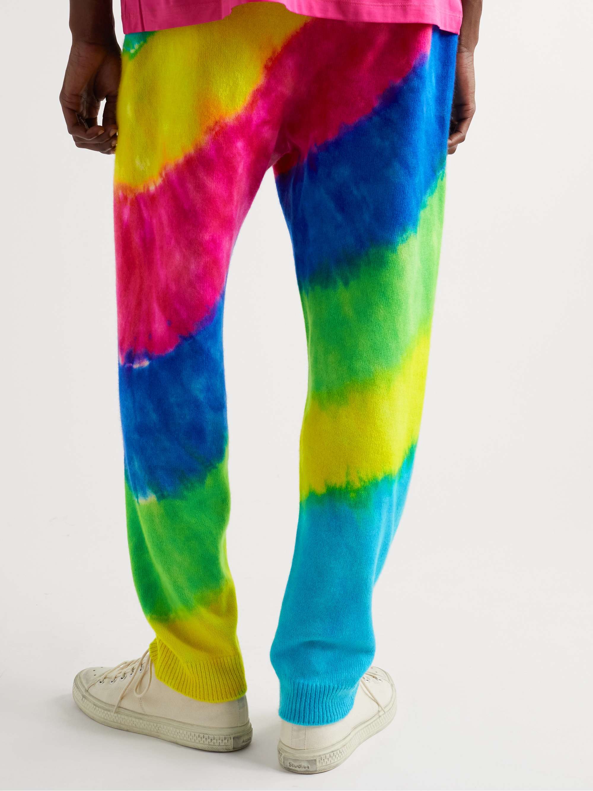 THE ELDER STATESMAN Rainbow Void Tie-Dyed Cashmere Sweatpants