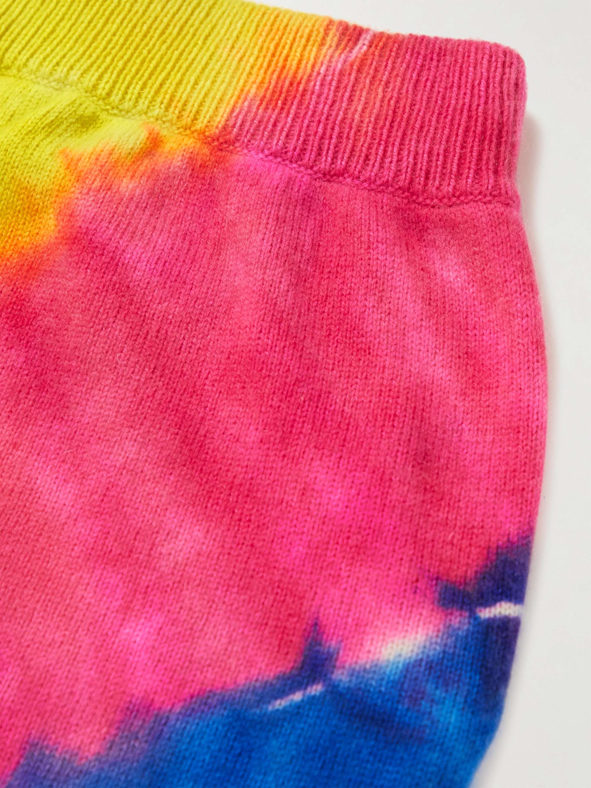 THE ELDER STATESMAN Rainbow Void Tie-Dyed Cashmere Sweatpants