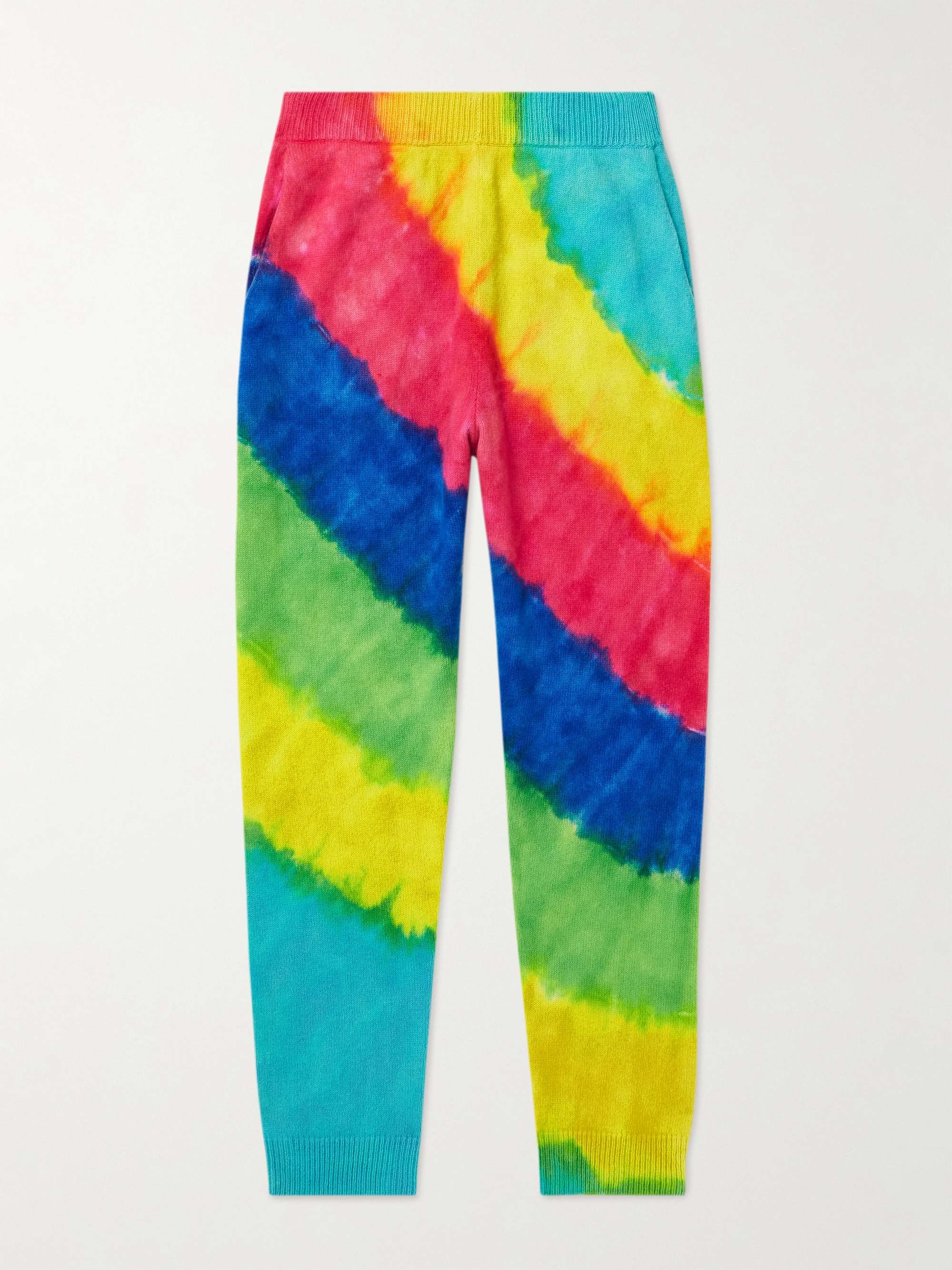 THE ELDER STATESMAN Rainbow Void Tie-Dyed Cashmere Sweatpants