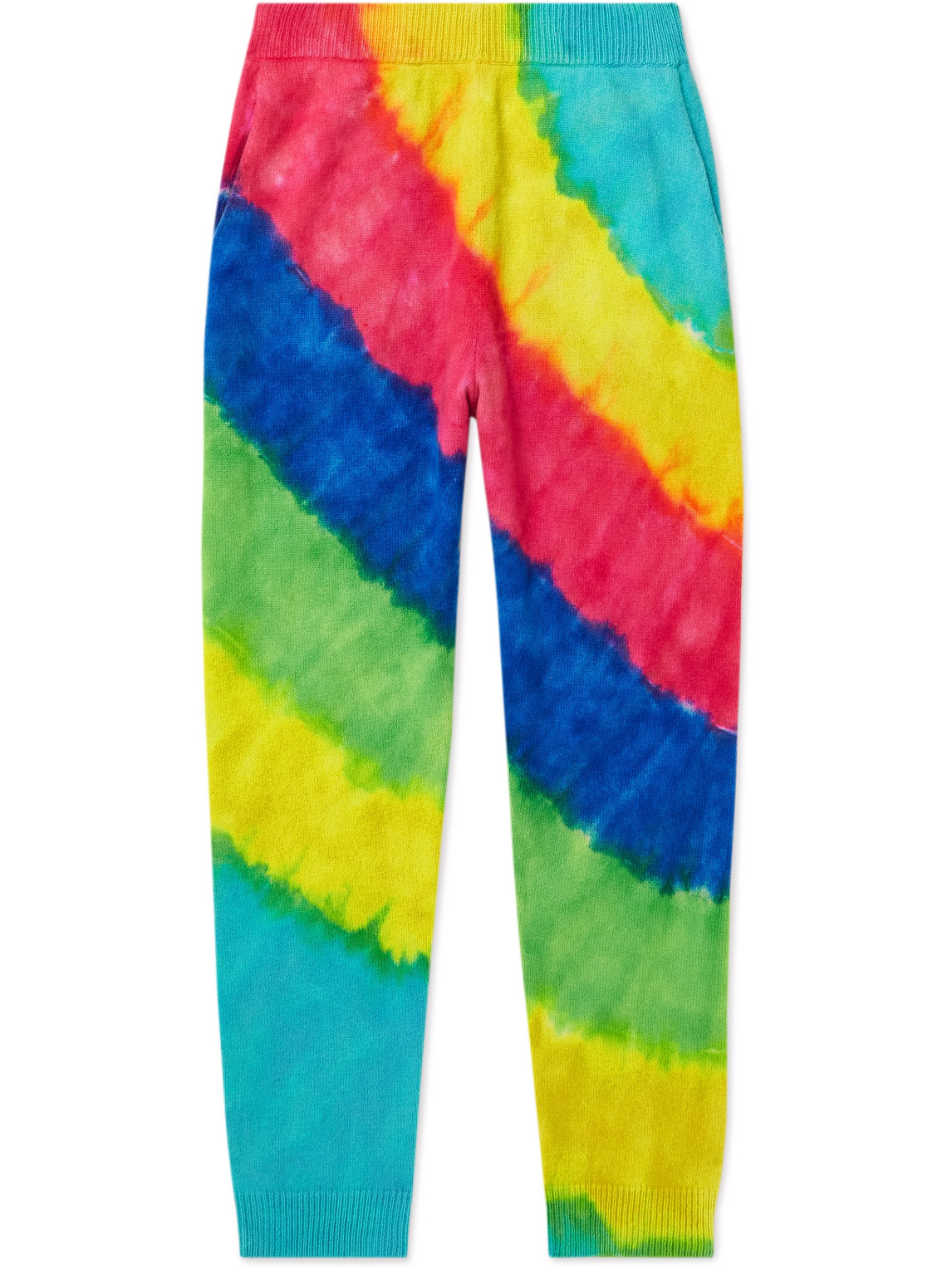THE ELDER STATESMAN RAINBOW VOID TIE-DYED CASHMERE SWEATPANTS