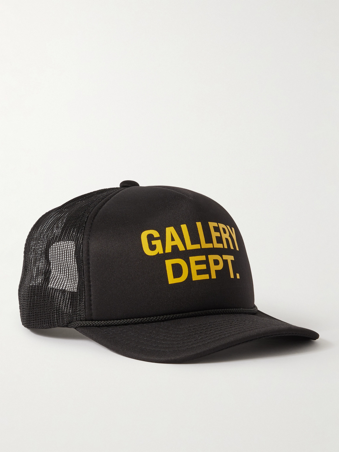 Gallery Dept. Logo-print Foam And Mesh Trucker Cap In Black