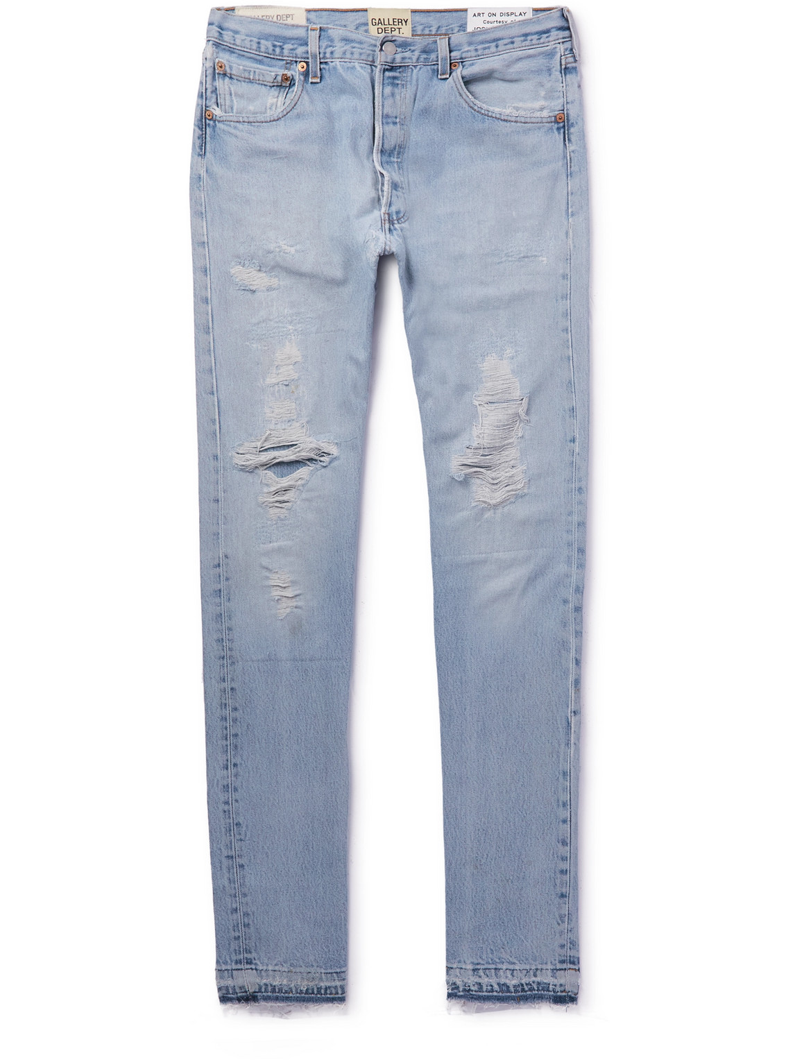 Gallery Dept. 5001 Slim-fit Distressed Jeans In Blue