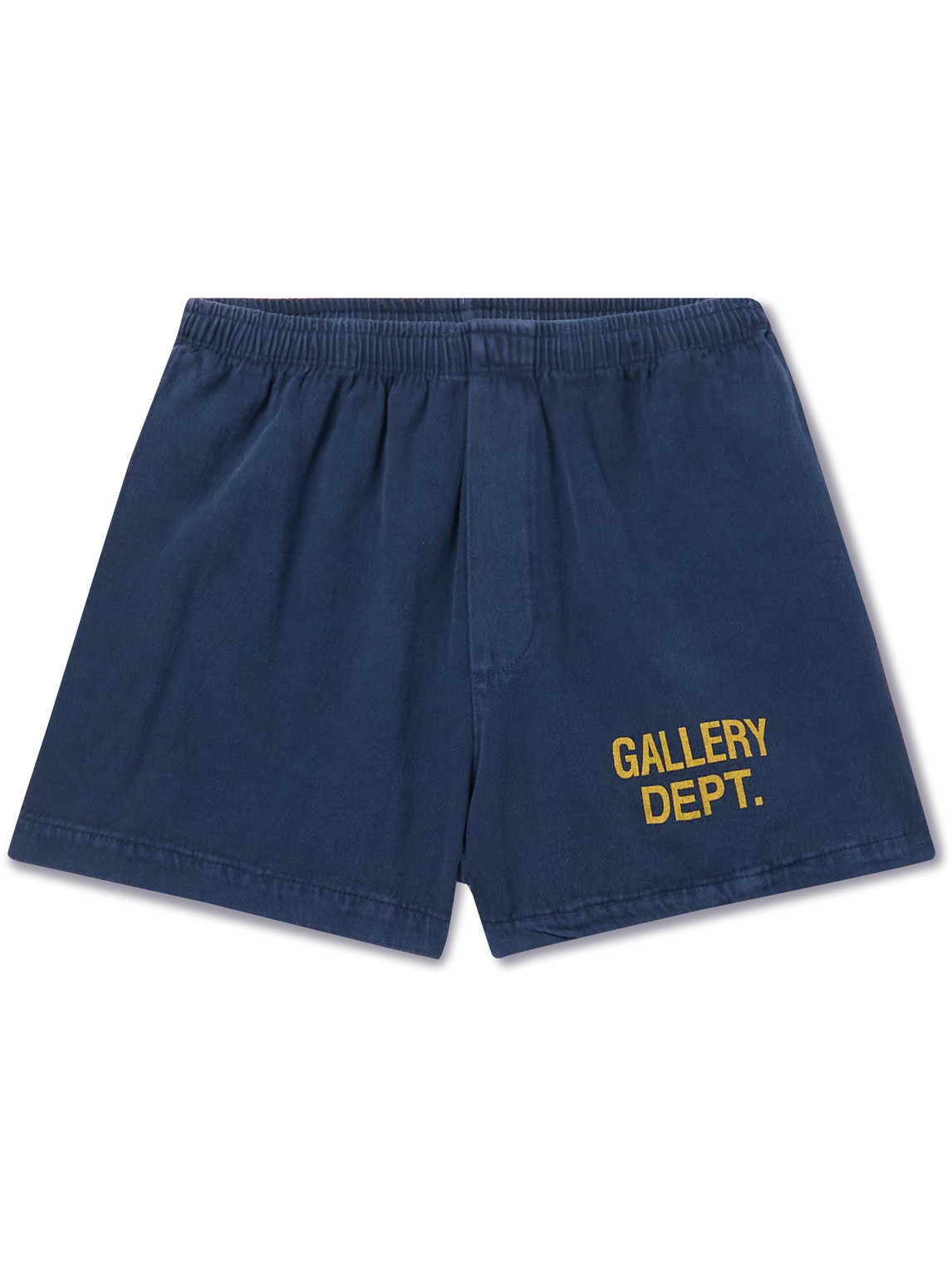 Gallery Dept. Zuma Straight-leg Logo-print Cotton-jersey Shorts In Blue