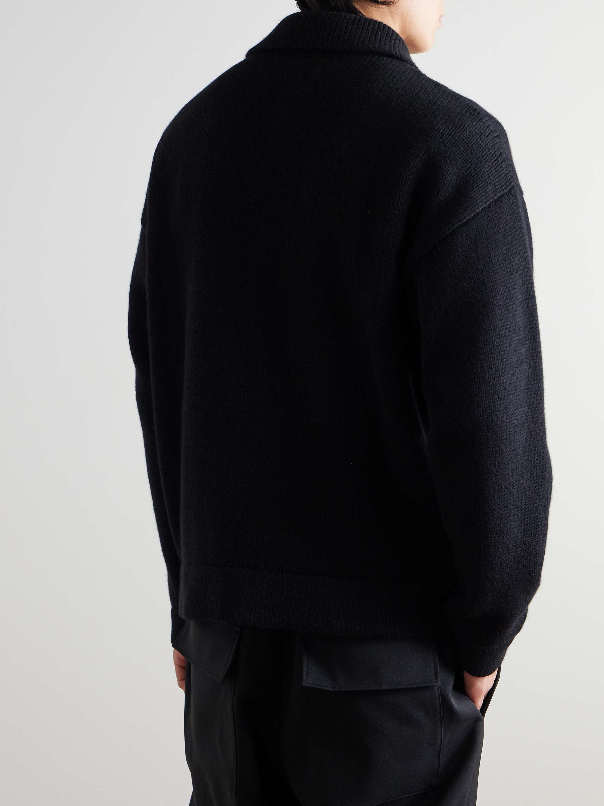 THE ELDER STATESMAN Cashmere Zip-Up Sweater