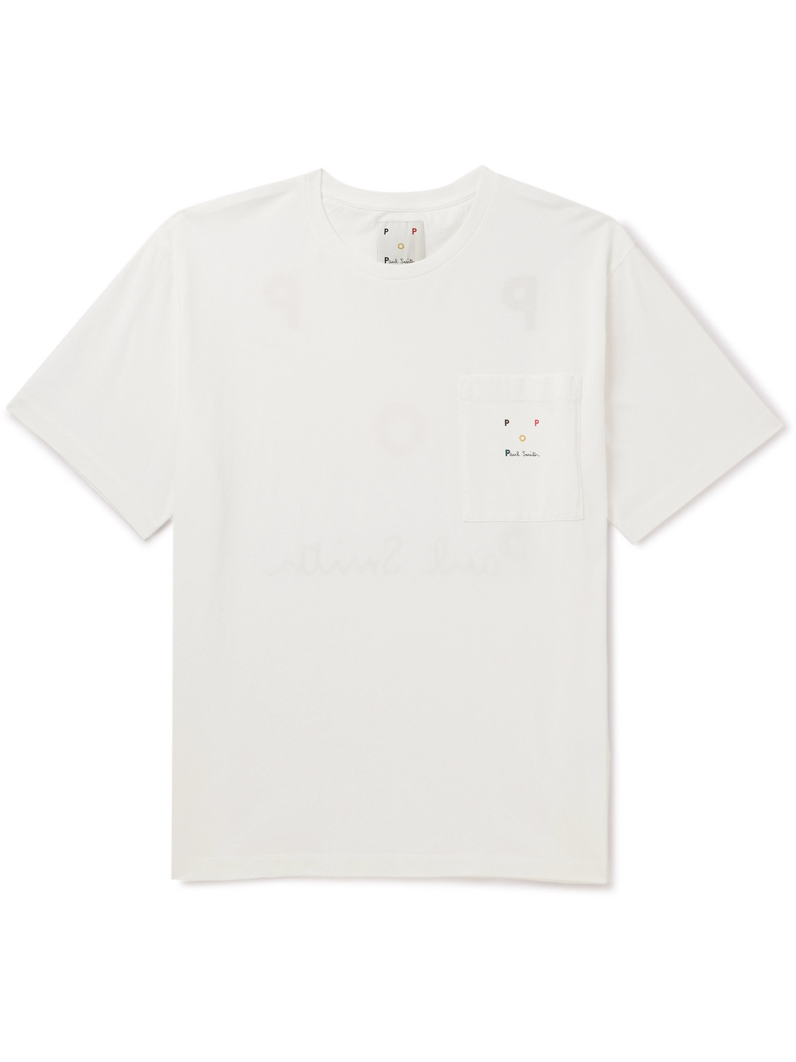 Pop Trading Company PAUL SMITH LOGO-EMBROIDERED PRINTED COTTON-JERSEY T-SHIRT