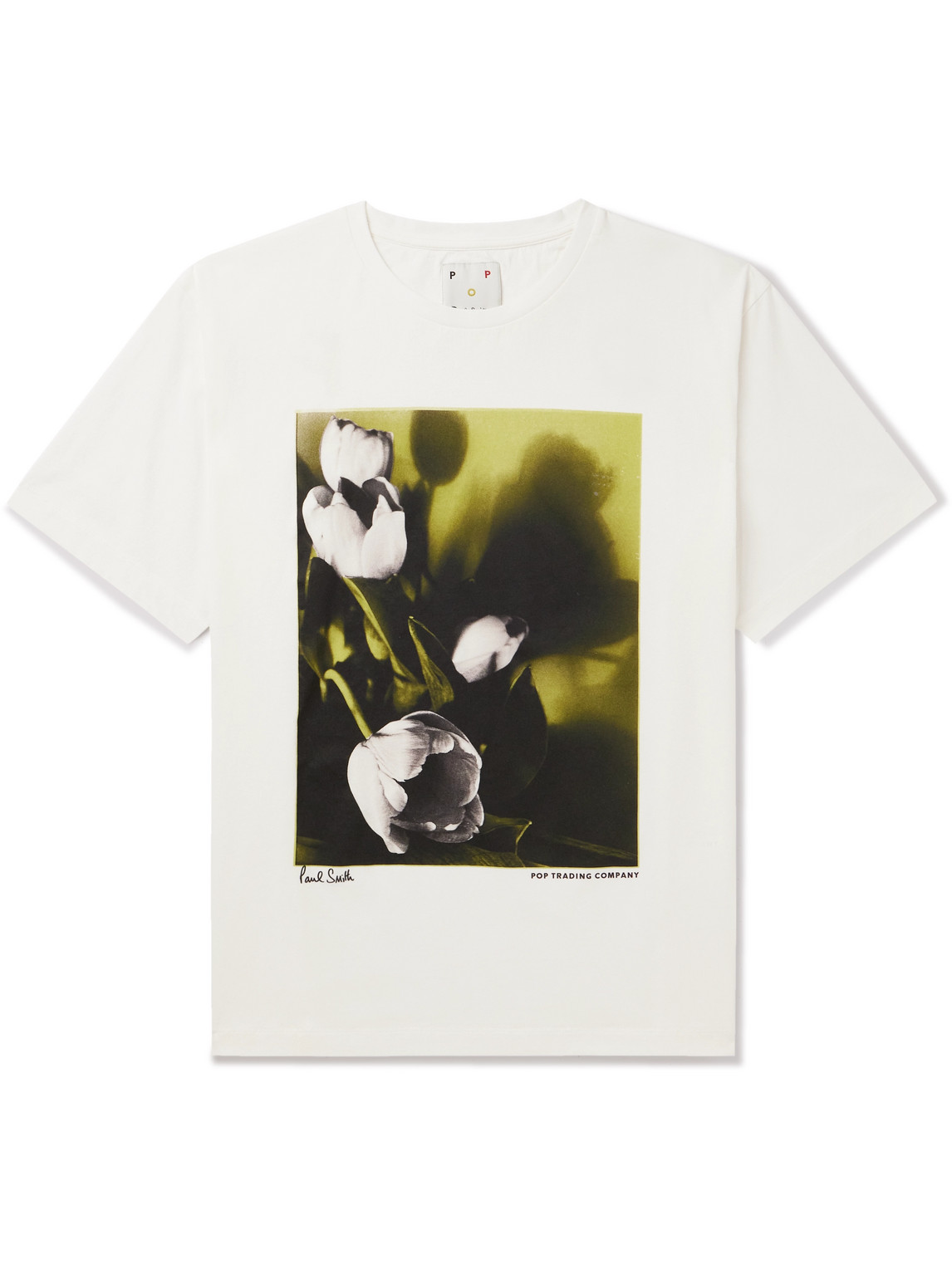 Pop Trading Company Paul Smith Printed Cotton-jersey T-shirt In White