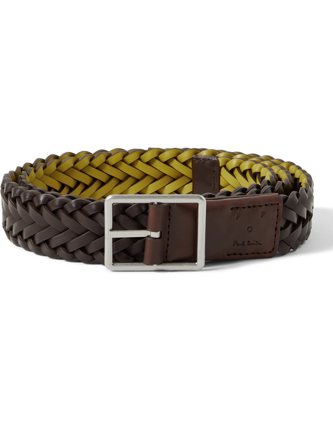 Pop Trading Company PAUL SMITH 2.5CM REVERSIBLE WOVEN LEATHER BELT