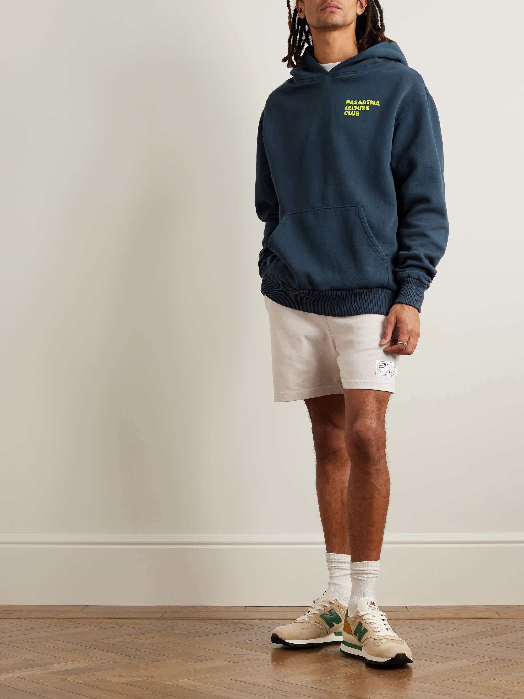 PASADENA LEISURE CLUB Logo-Print Cotton-Jersey Hoodie