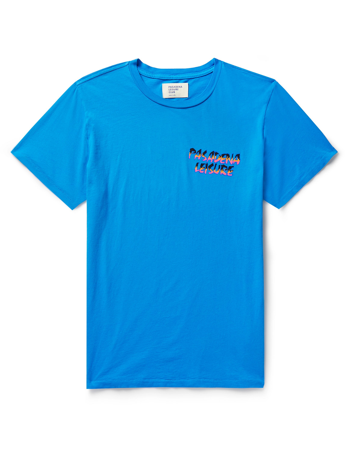 Pasadena Leisure Club Logo-print Cotton-jersey T-shirt In Blue