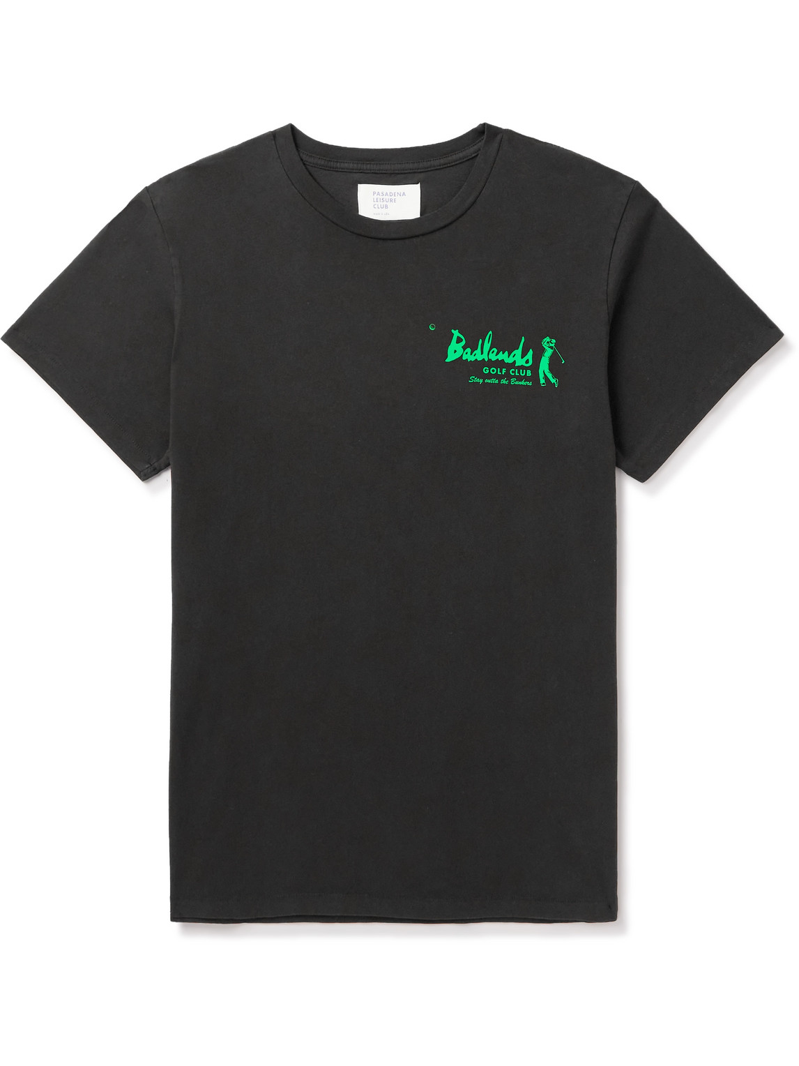 Pasadena Leisure Club Badlands Printed Cotton-jersey T-shirt In Black