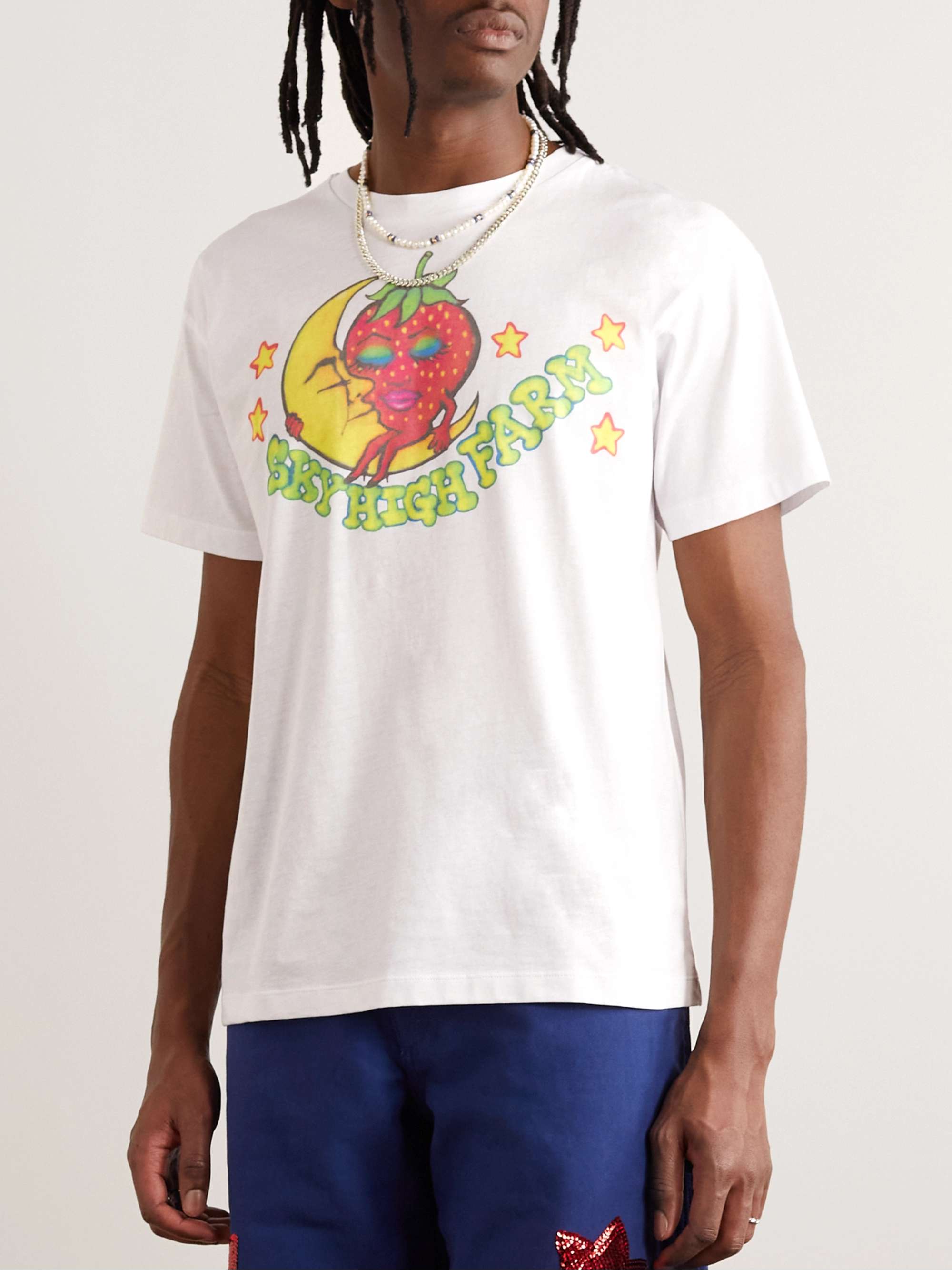 SKY HIGH FARM Ally Bo Perennials Logo-Print Upcycled and Organic Cotton-Jersey T-Shirt