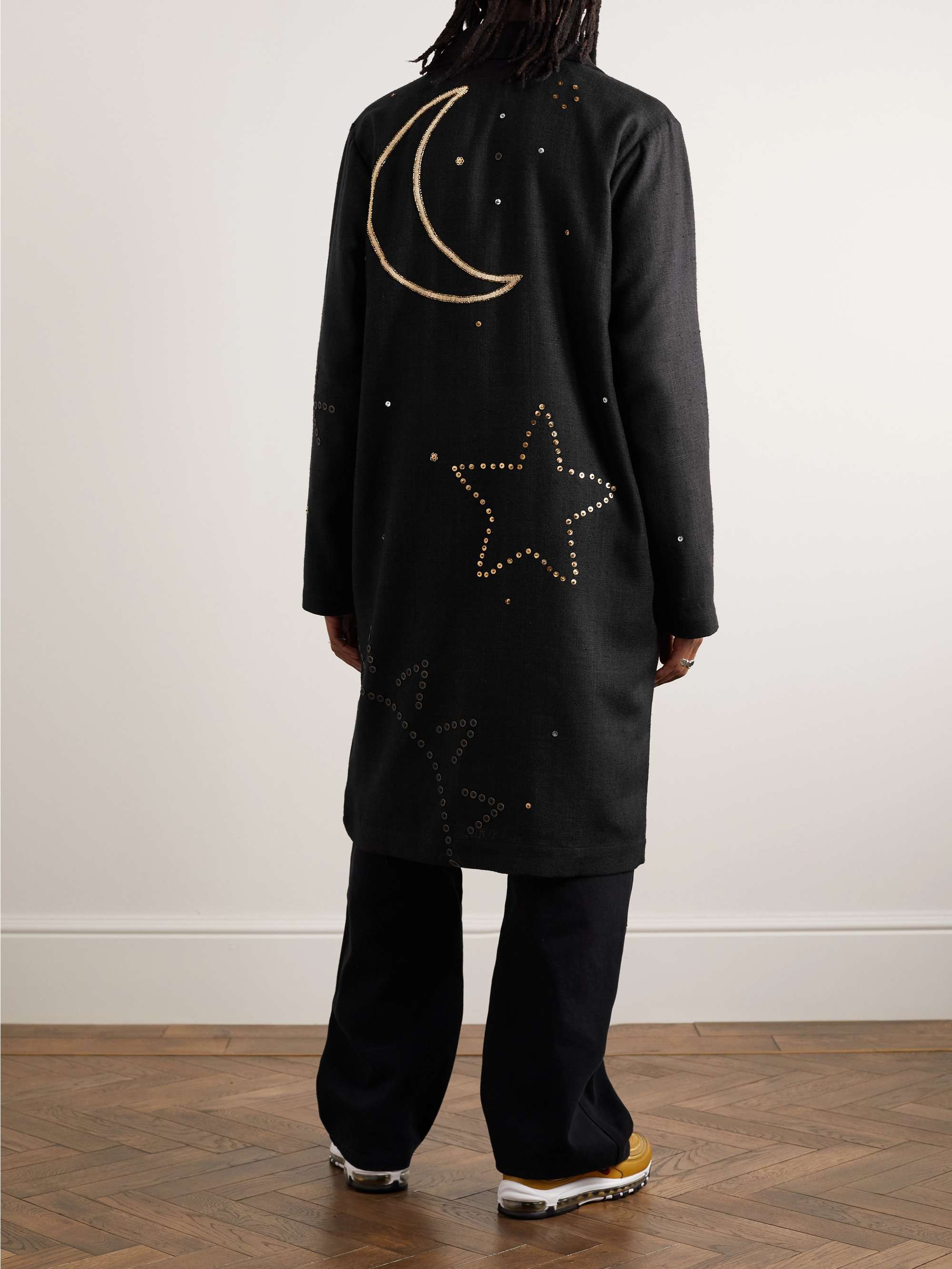 SKY HIGH FARM Botticelli Embellished Silk Trench Coat