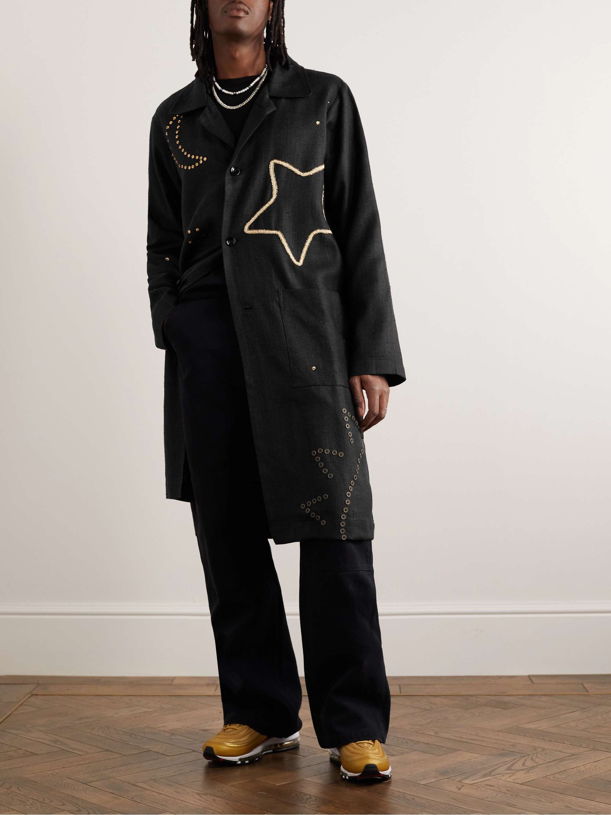 SKY HIGH FARM Botticelli Embellished Silk Trench Coat