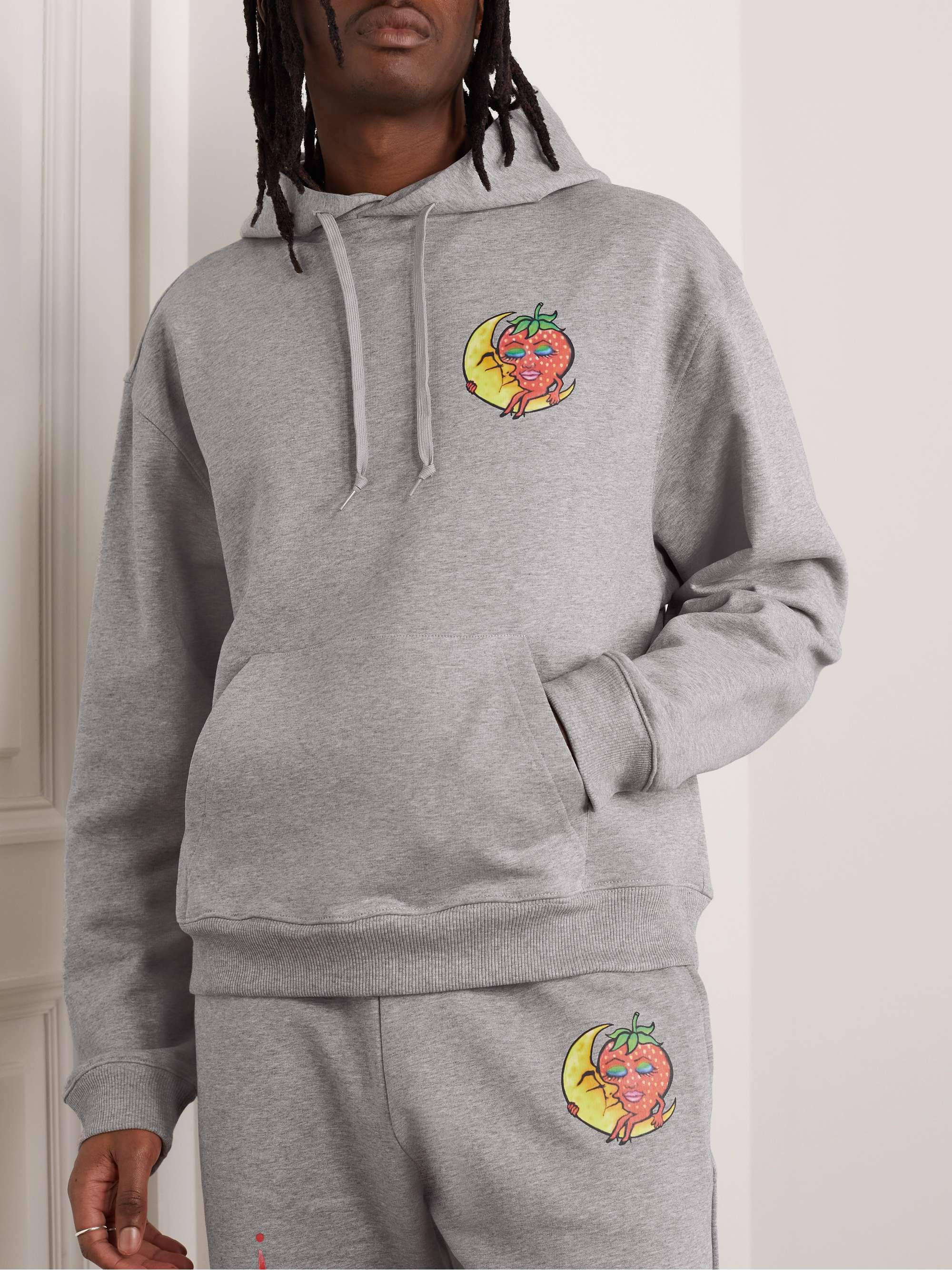 SKY HIGH FARM Ally Bo Printed Upcycled and Organic Cotton-Jersey Hoodie