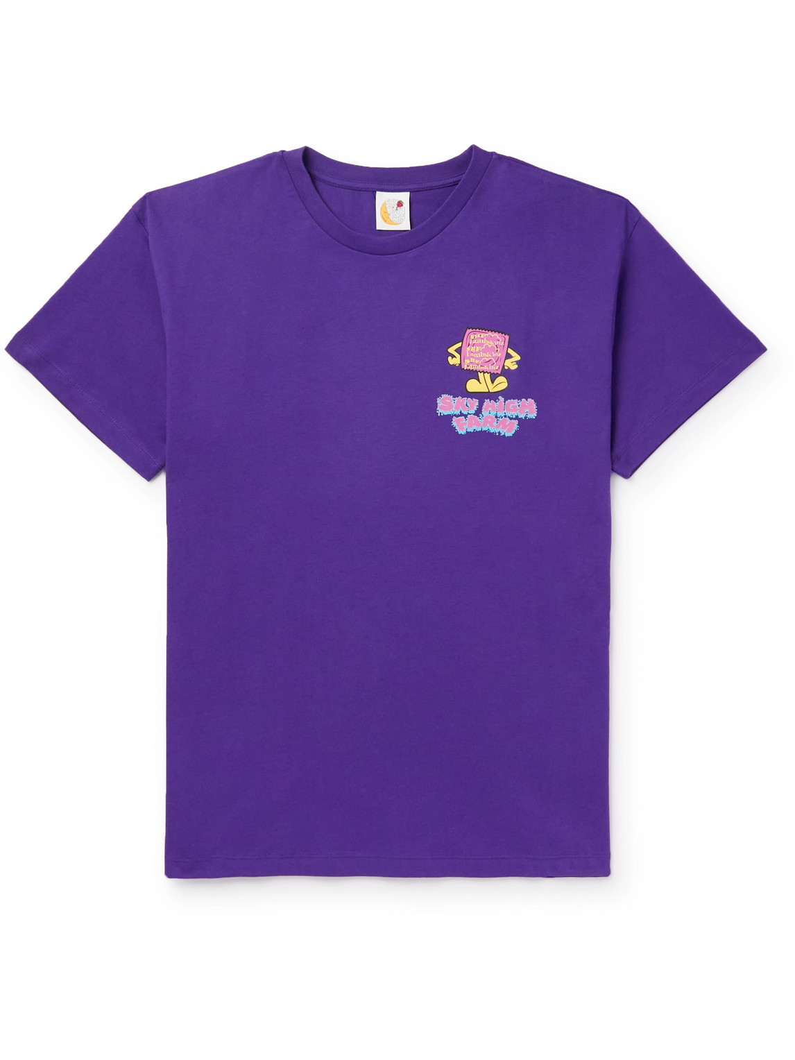 SKY HIGH FARM FLATBRUSH PRINTED ORGANIC COTTON-JERSEY T-SHIRT