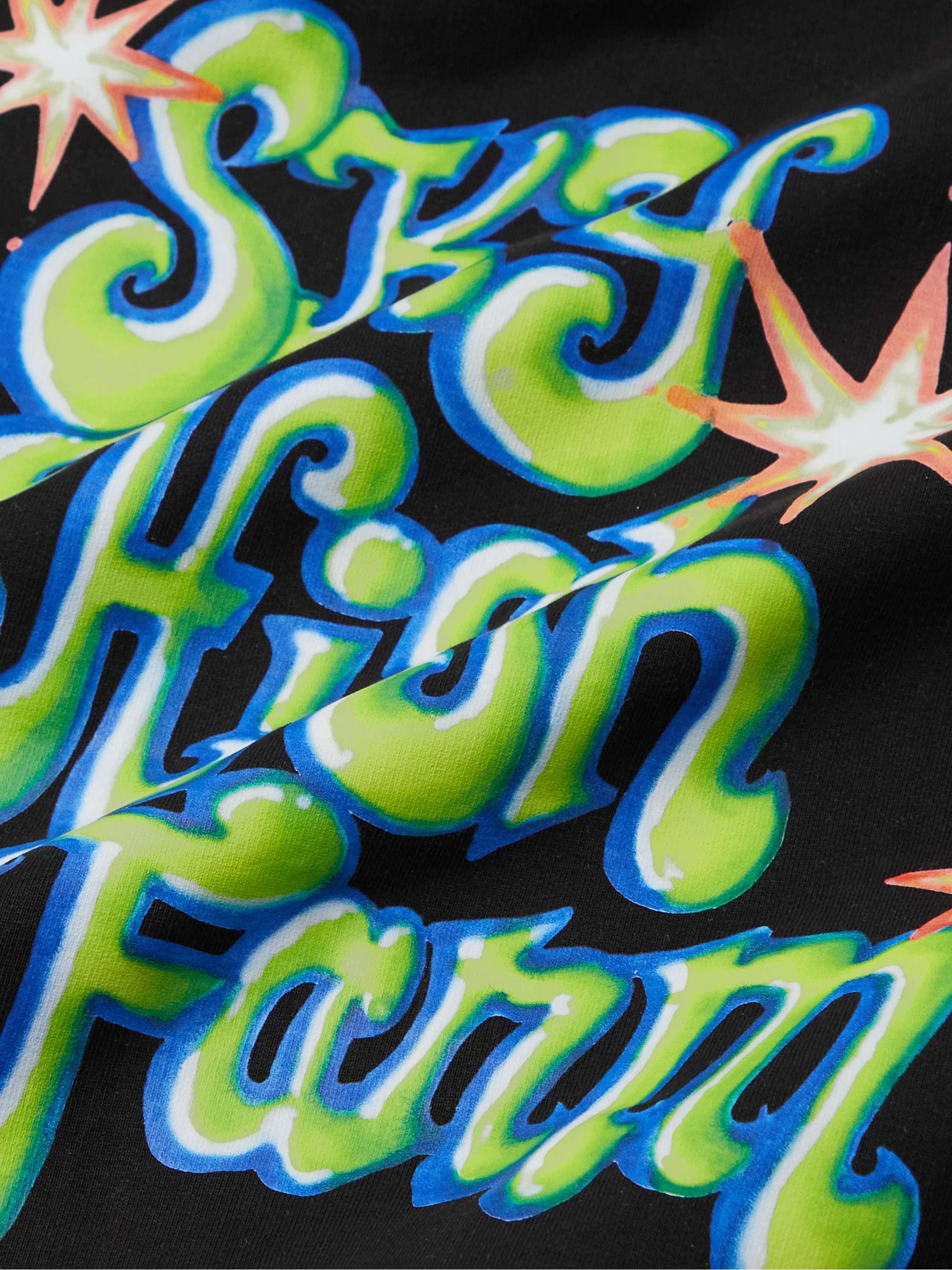 SKY HIGH FARM Ally Bo Printed Upcycled and Organic Cotton-Jersey Hoodie