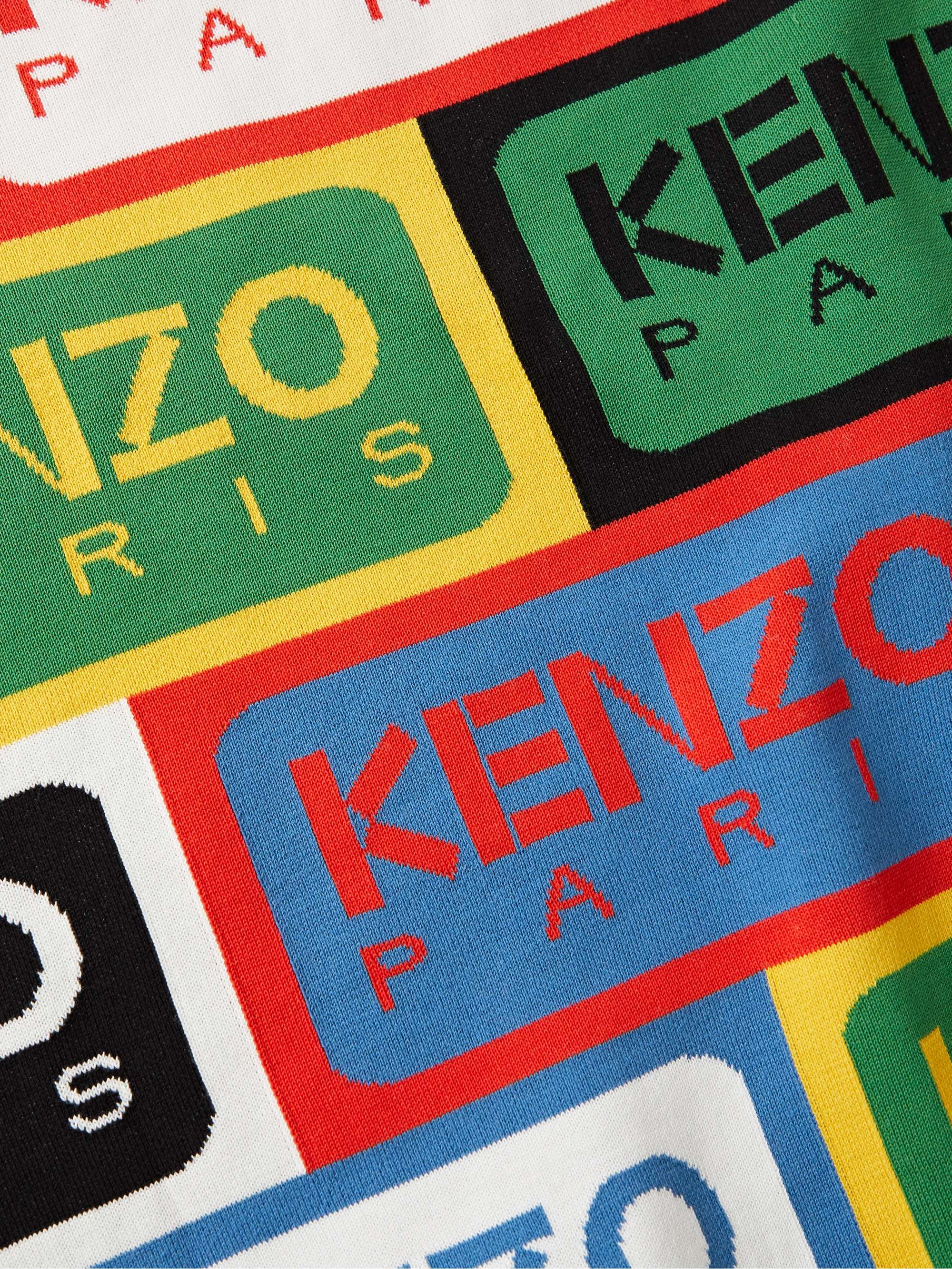 KENZO Logo-Intarsia Cotton Sweater