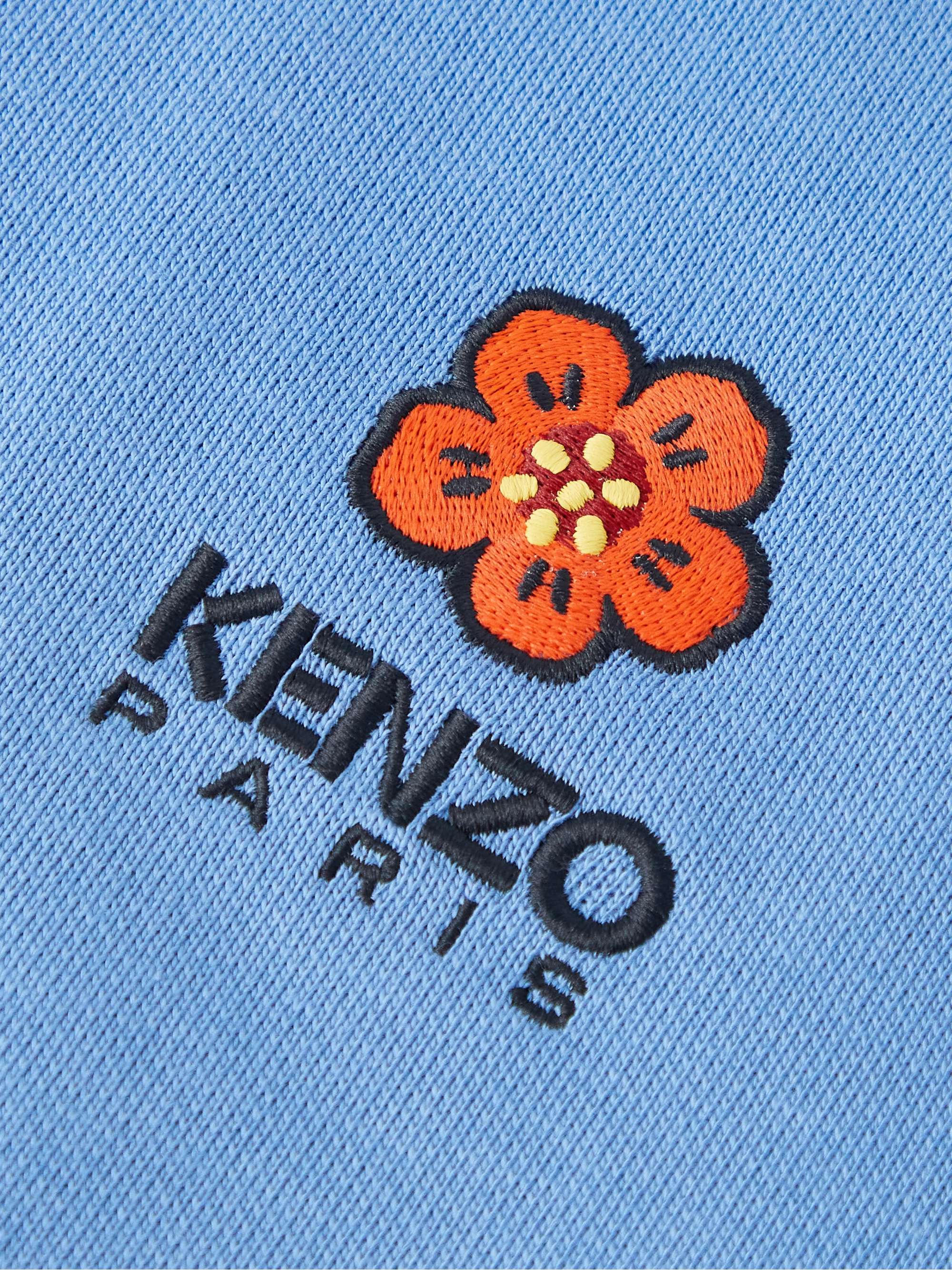 KENZO Logo-Embroidered Cotton-Jersey Sweatshirt for Men | MR PORTER