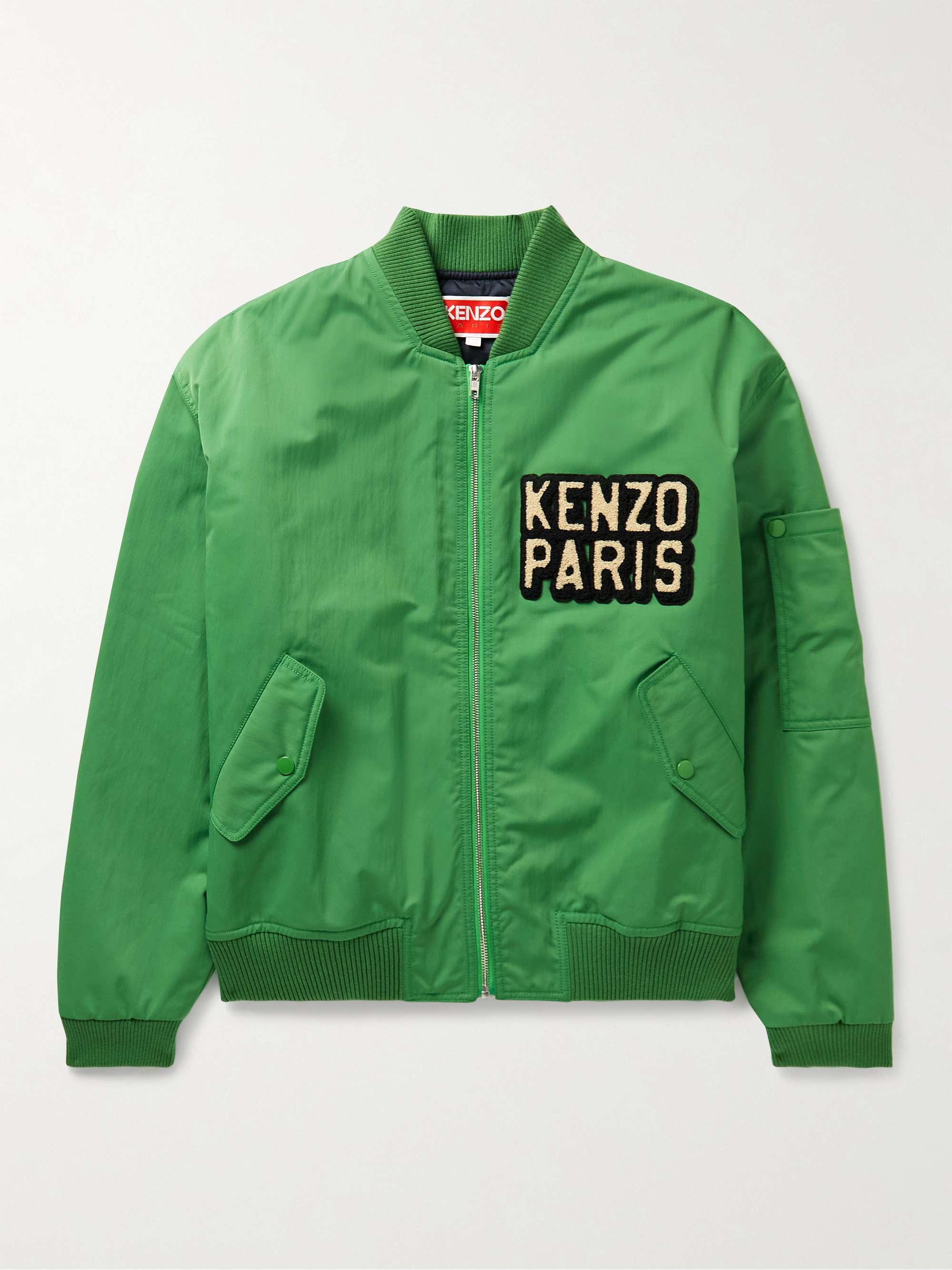 KENZO Logo-Appliquéd Shell Bomber Jacket