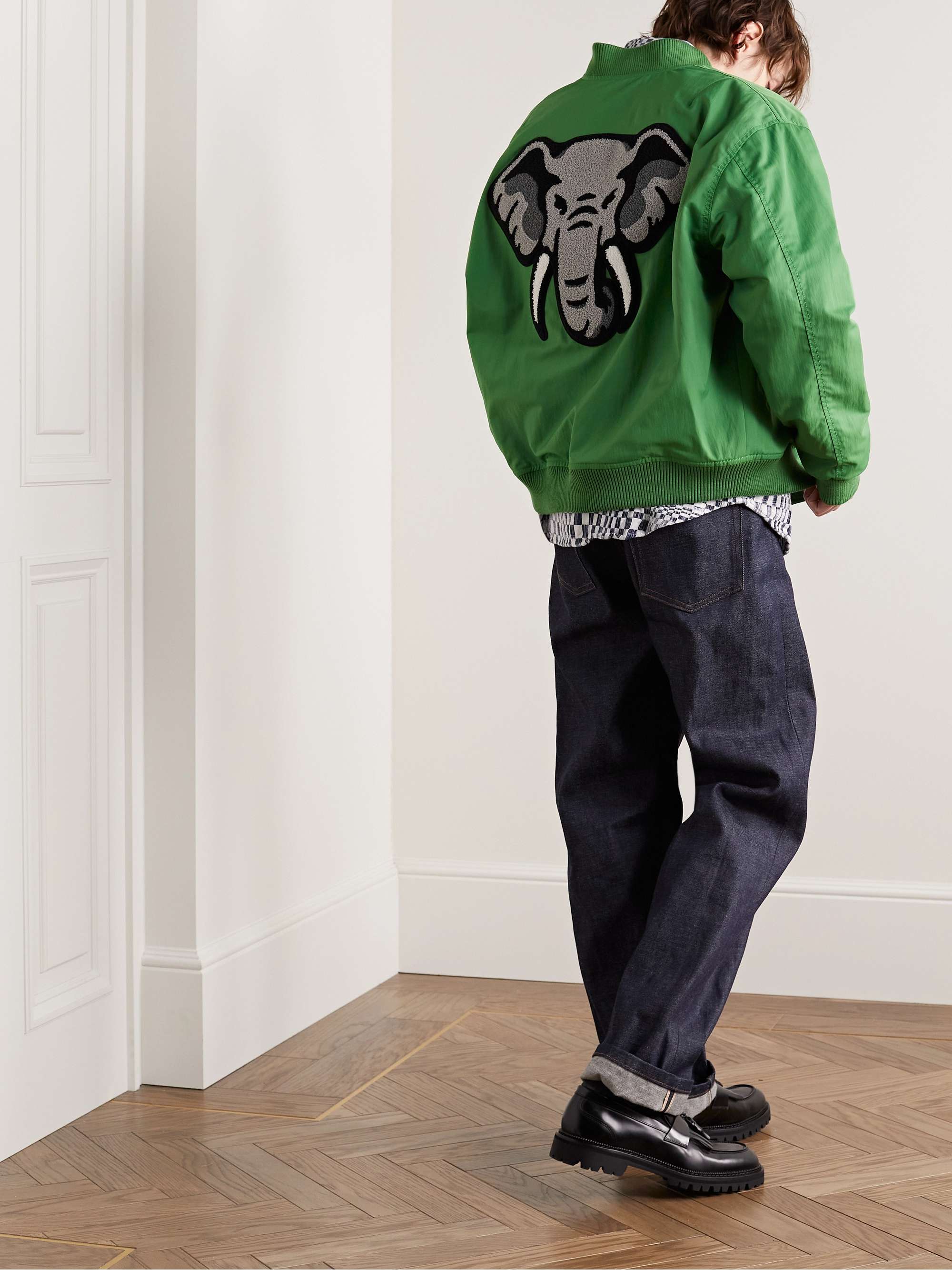 KENZO Logo-Appliquéd Shell Bomber Jacket