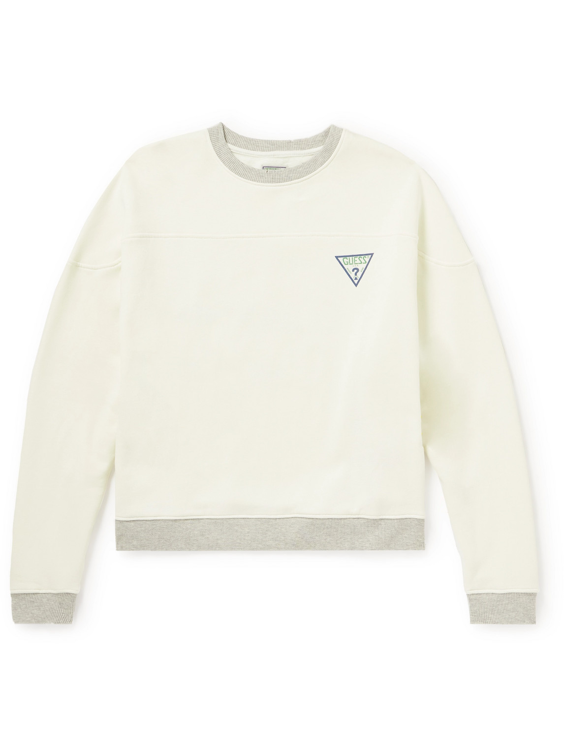 GUESS USA LOGO-PRINT COTTON-BLEND JERSEY SWEATSHIRT