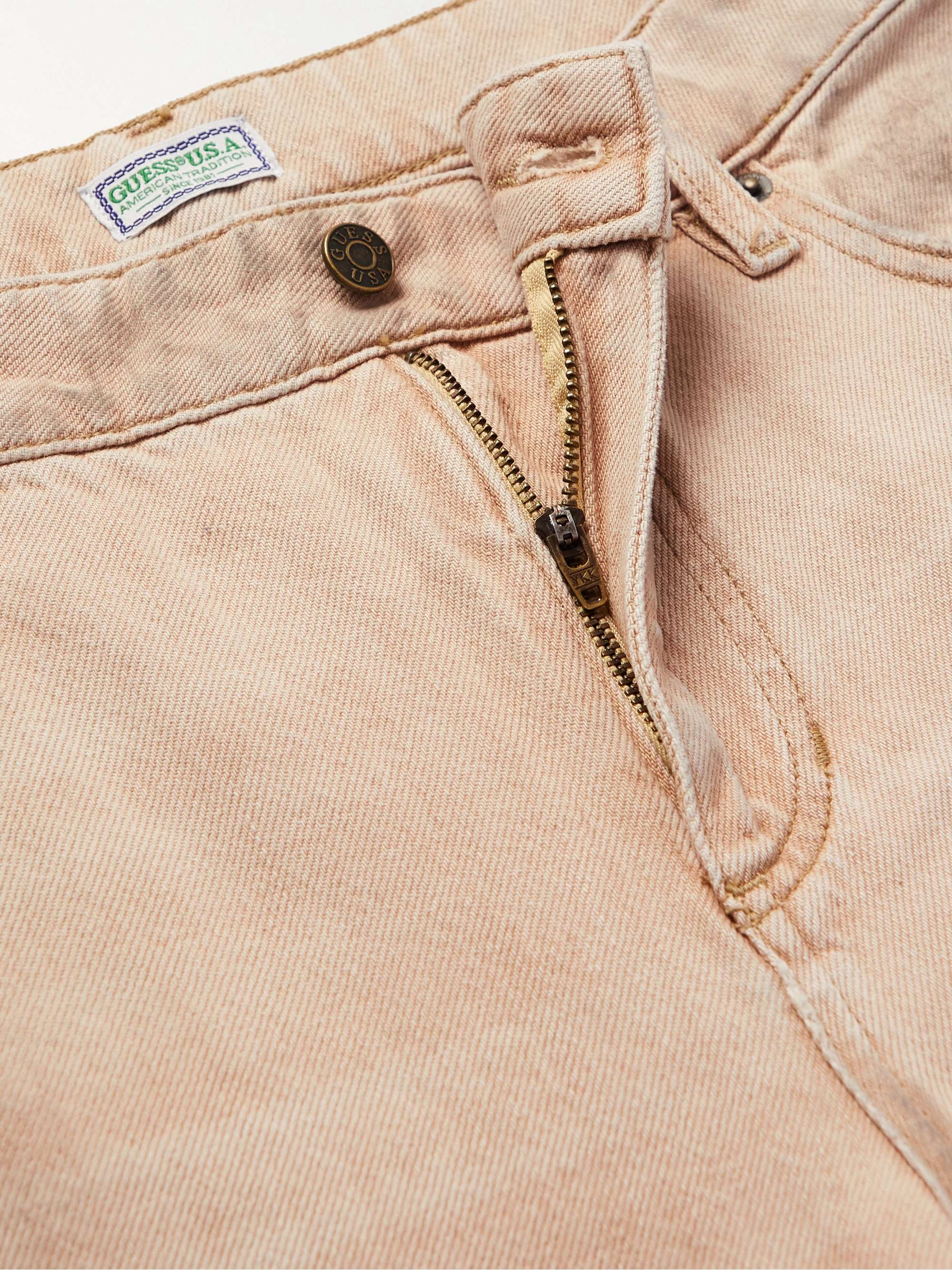 GUESS USA Tapered Distressed Jeans