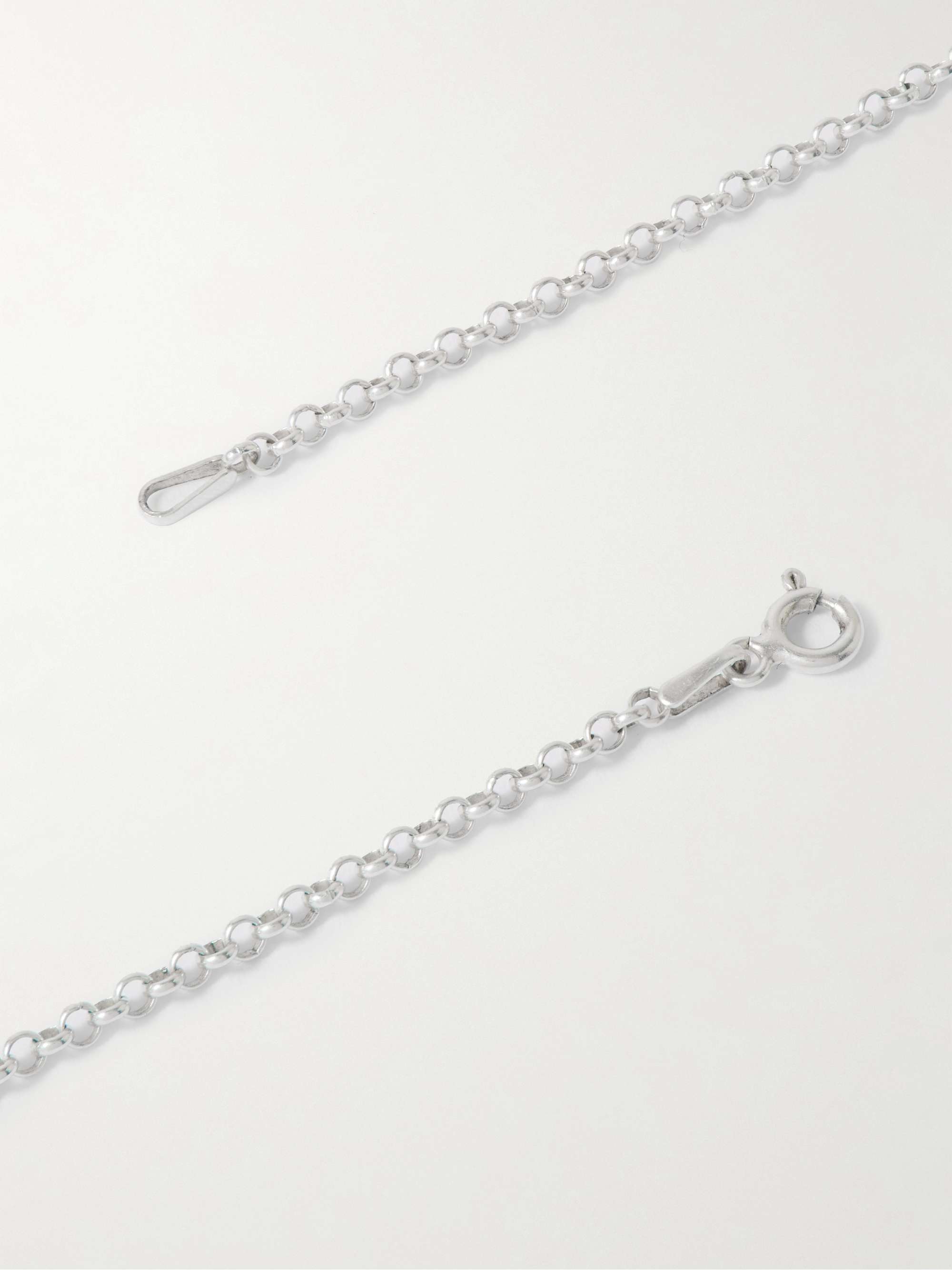 THE OUZE Sterling Silver Laboratory-Grown Sapphire and Ruby Pendant Necklace