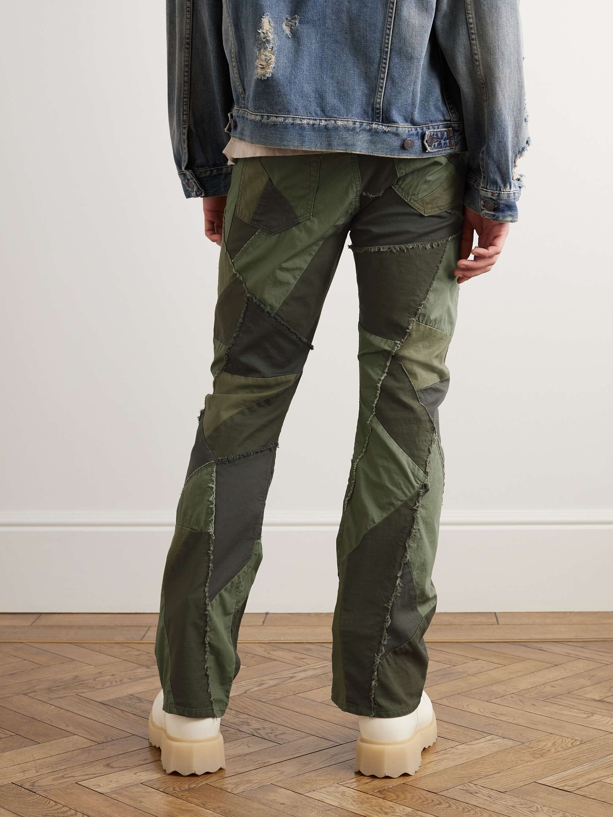 JOHN ELLIOTT Bootcut Patchwork Jeans