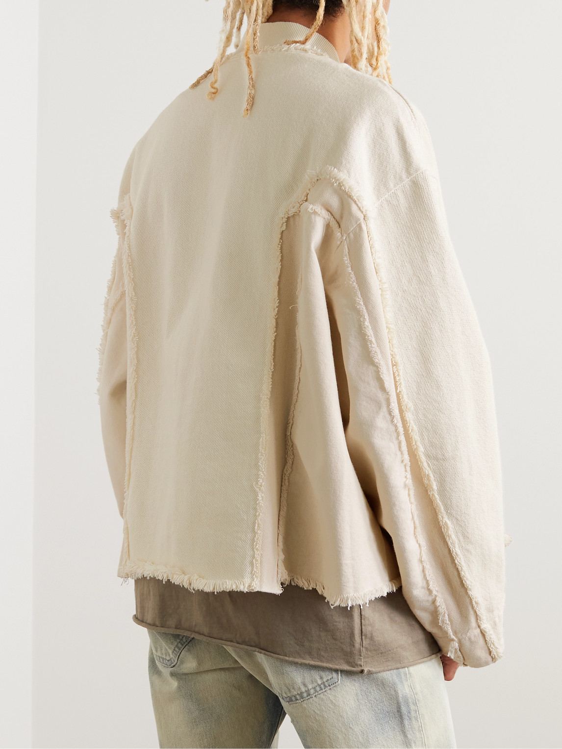  John Elliott - Frayed Cotton-twill Jacket - Men - Neutrals - L 