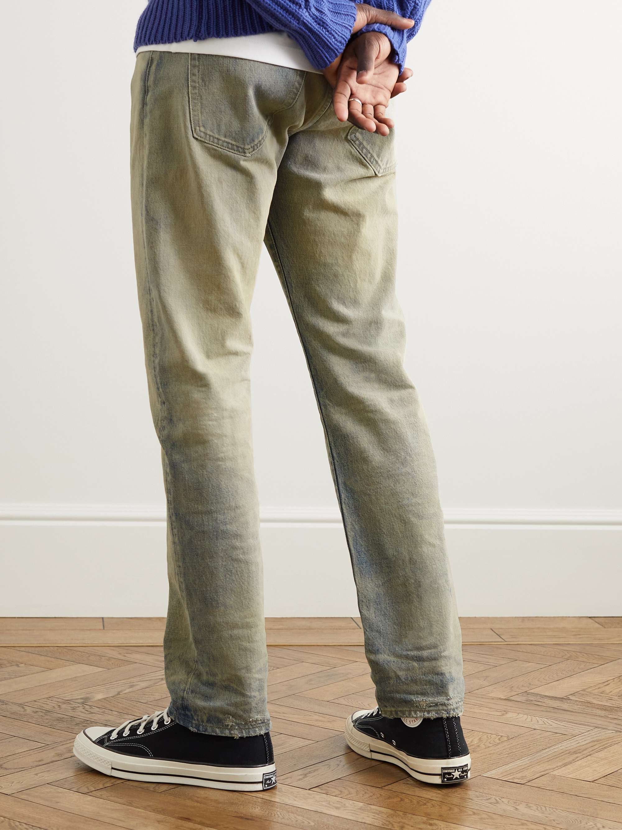 JOHN ELLIOTT The Daze Slim-Fit Bleached Denim Jeans