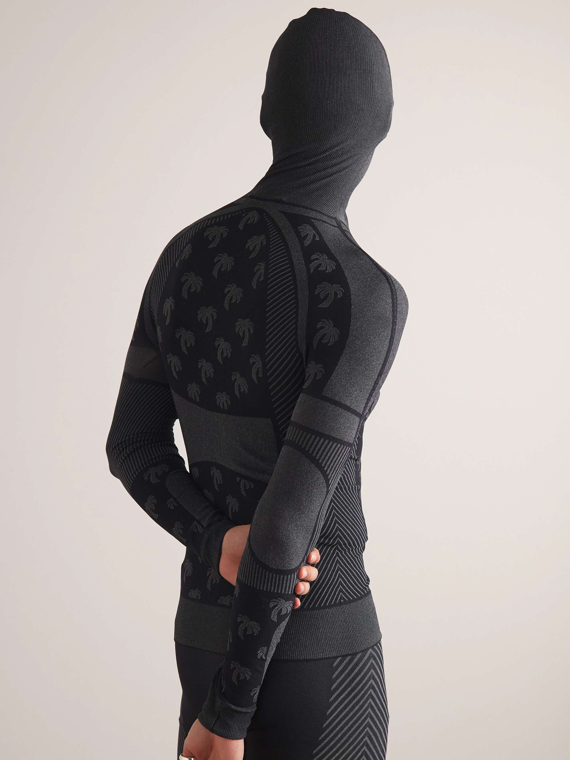 PALM ANGELS Logo-Jacquard Stretch-Knit Ski Base Layer