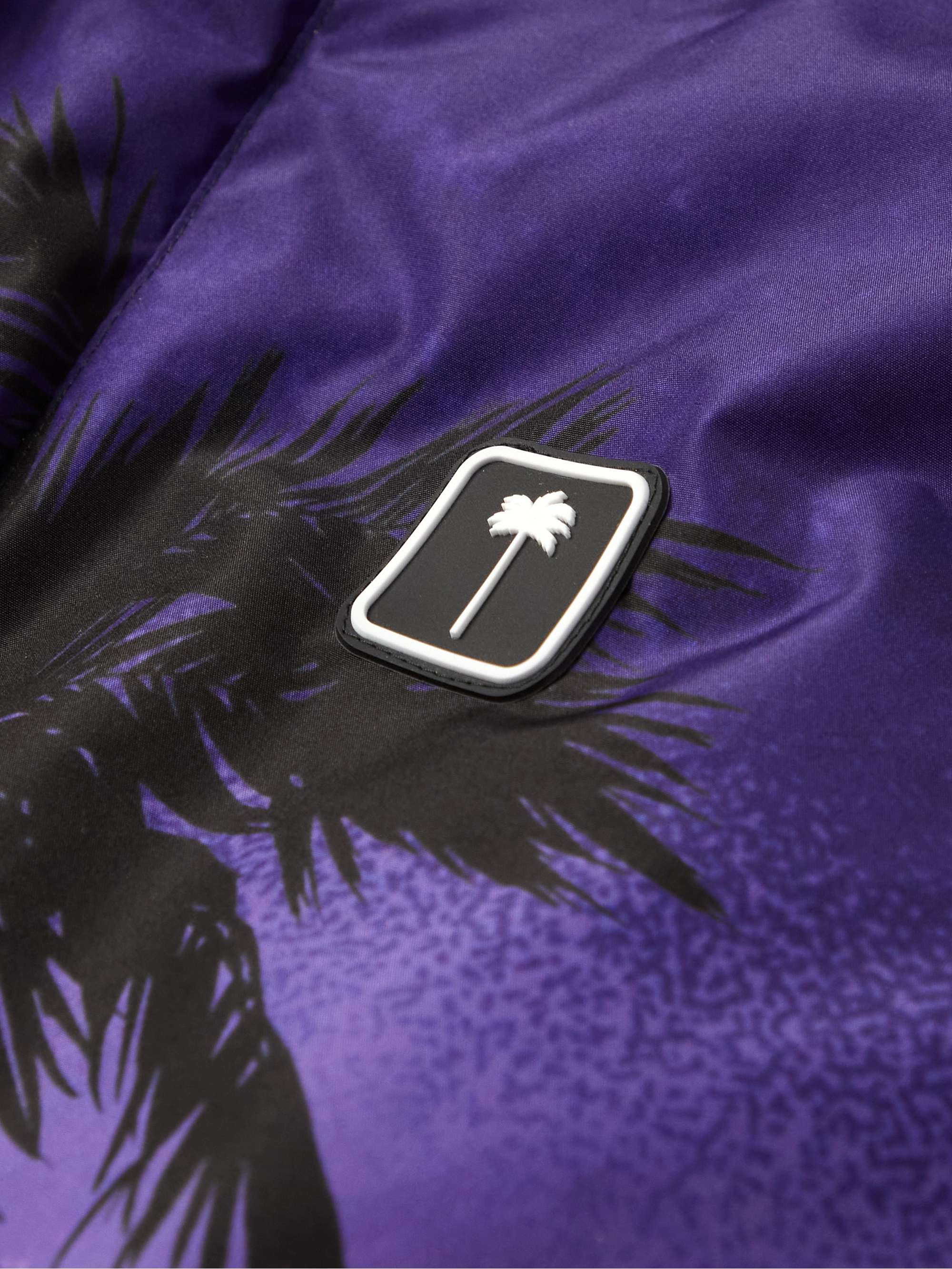 PALM ANGELS Palm Sunset Printed Hooded Ski Jacket