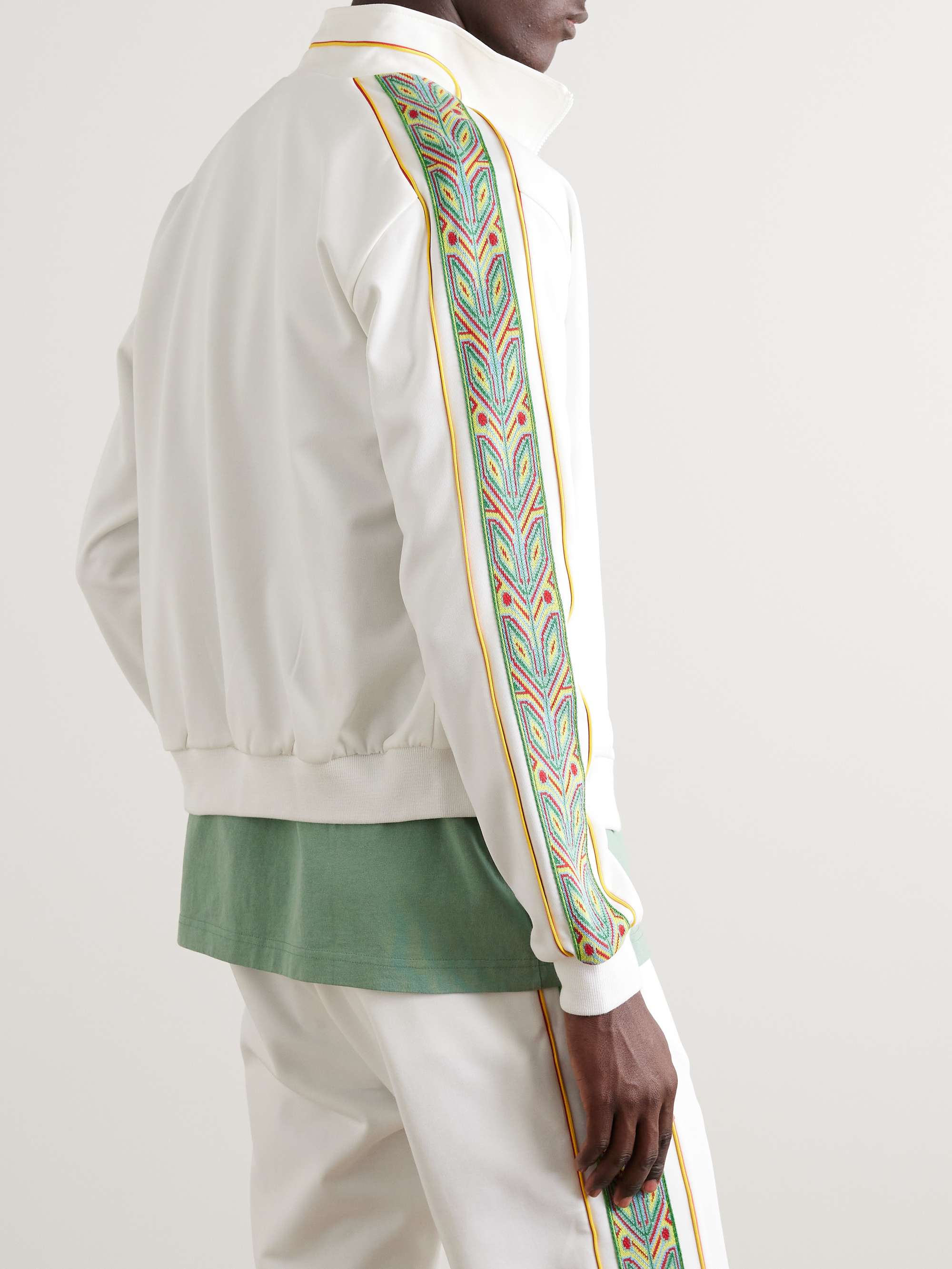 CASABLANCA Futuro Laurel Logo-Appliquéd Jersey Track Jacket
