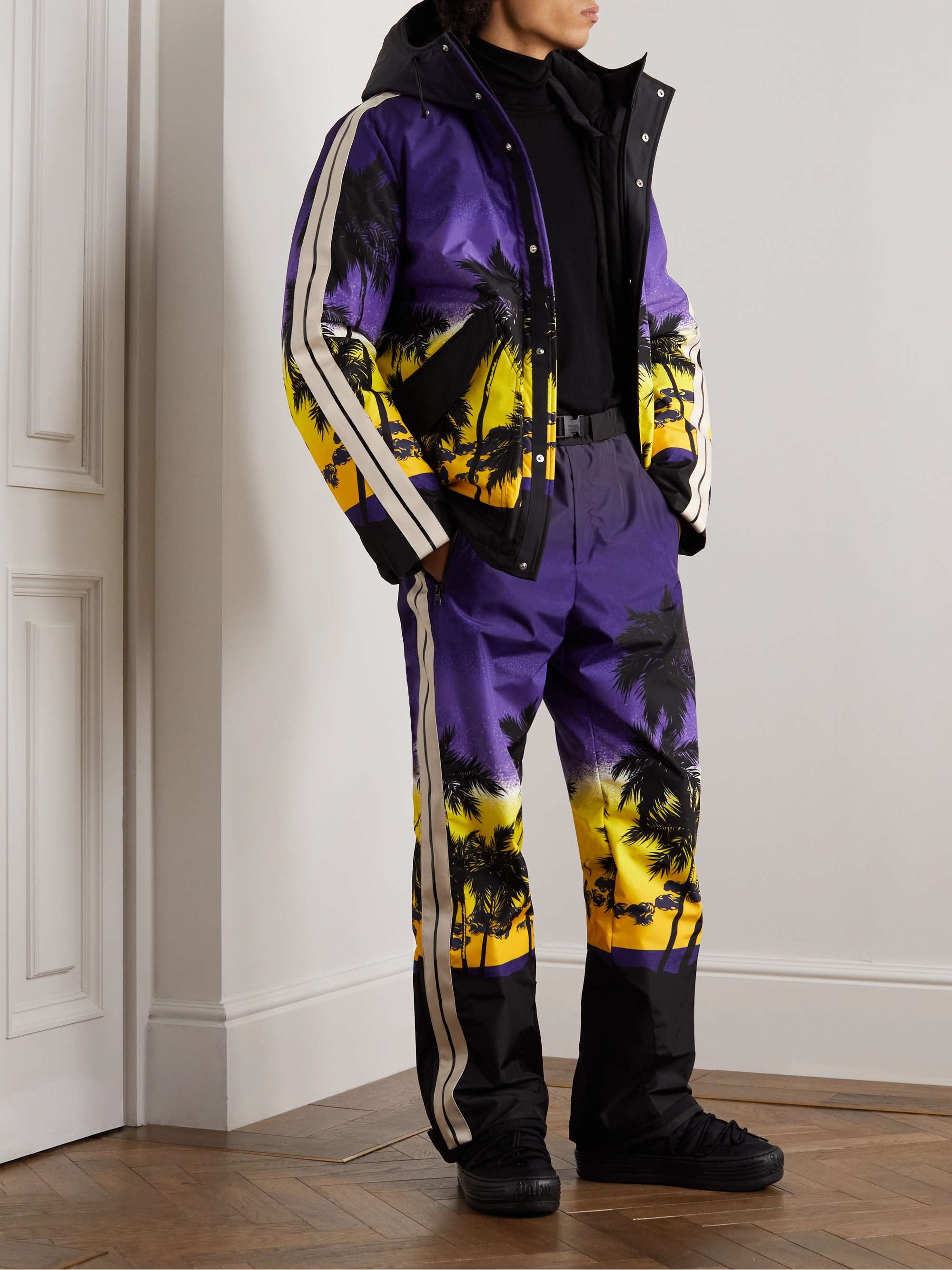 PALM ANGELS Palm Sunset Straight-Leg Printed Ski Pants