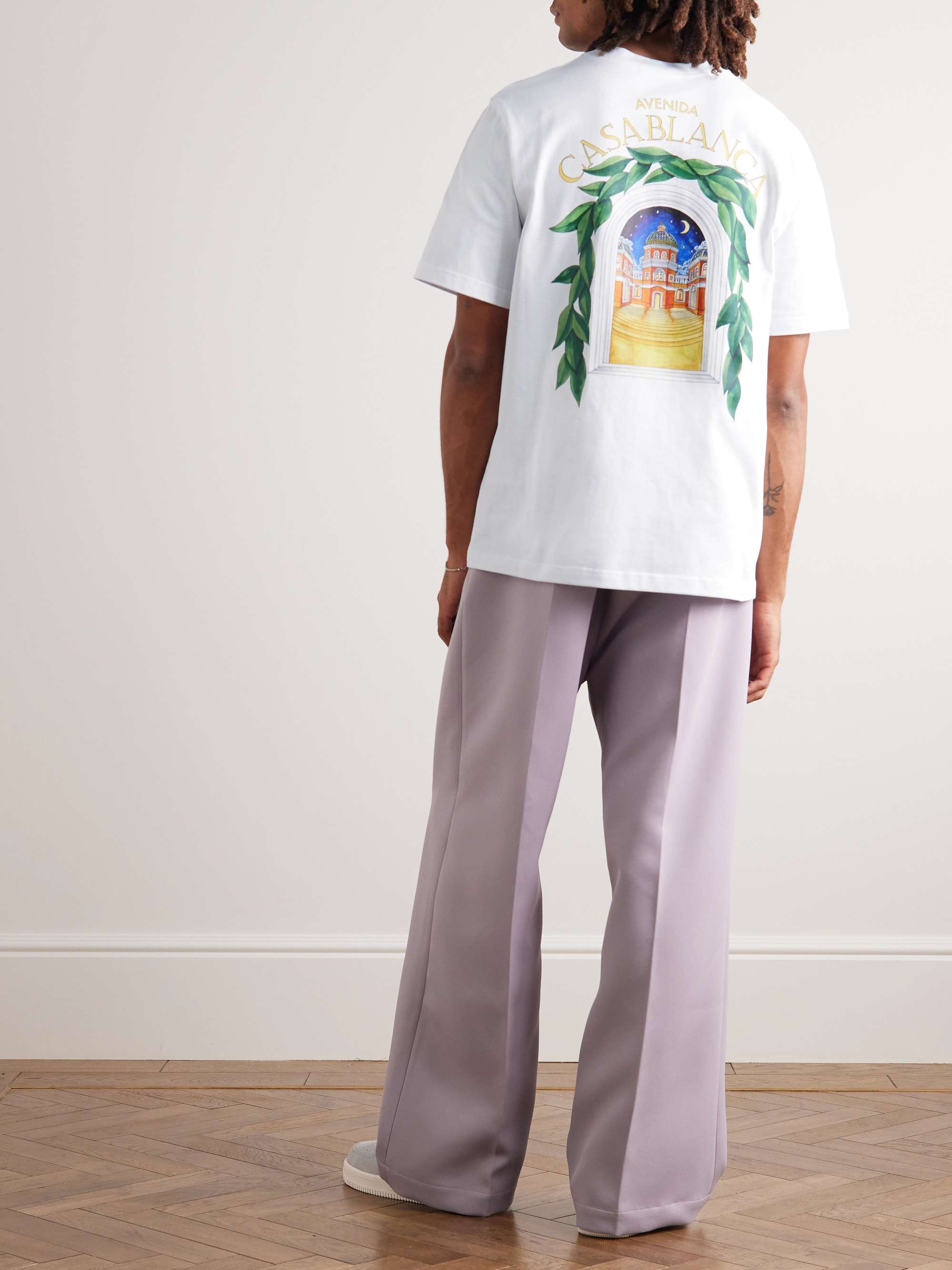 CASABLANCA Avenida Logo-Print Cotton-Jersey T-Shirt