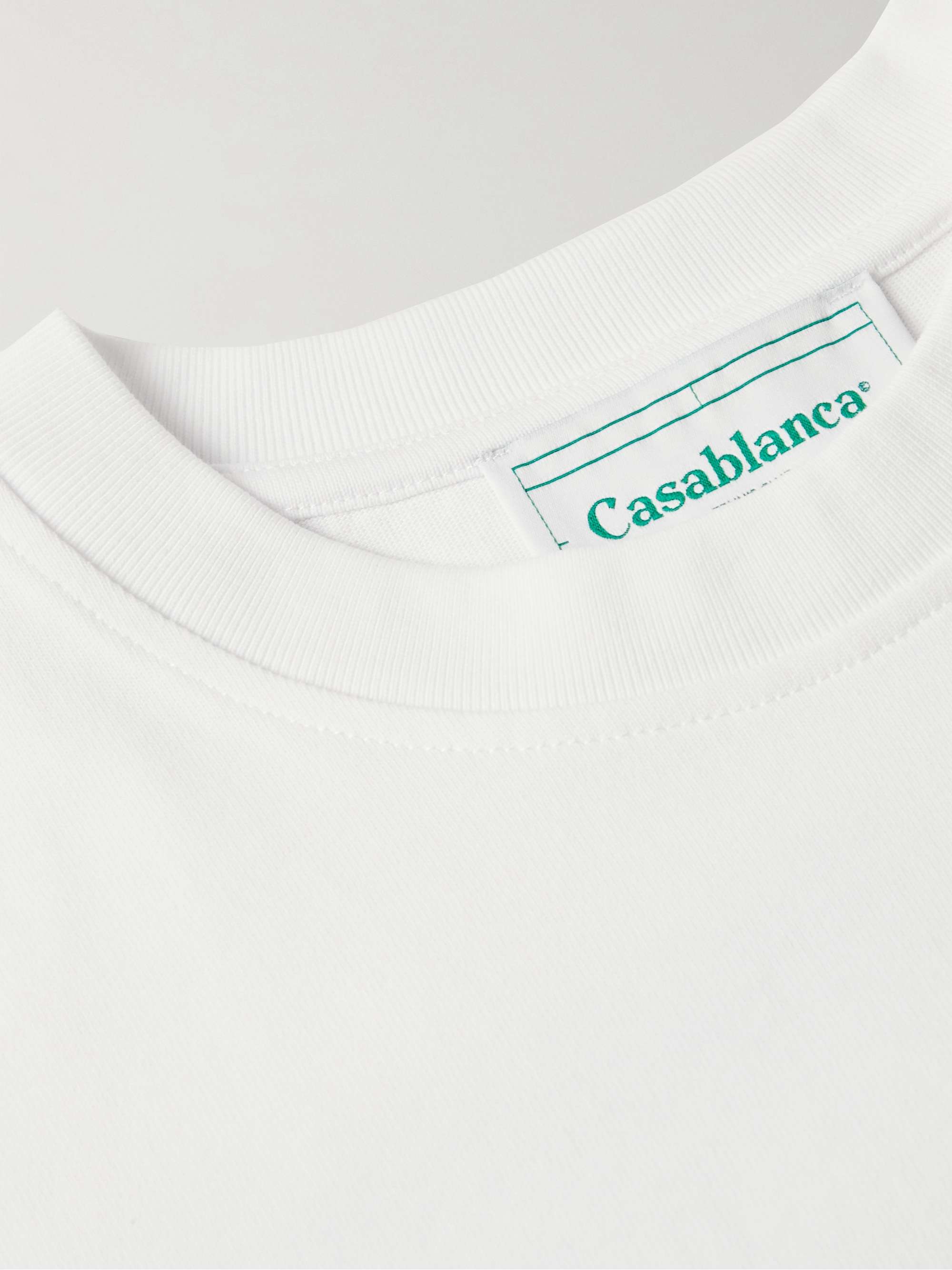 CASABLANCA Radiating Orange Logo-Print Cotton-Jersey T-Shirt