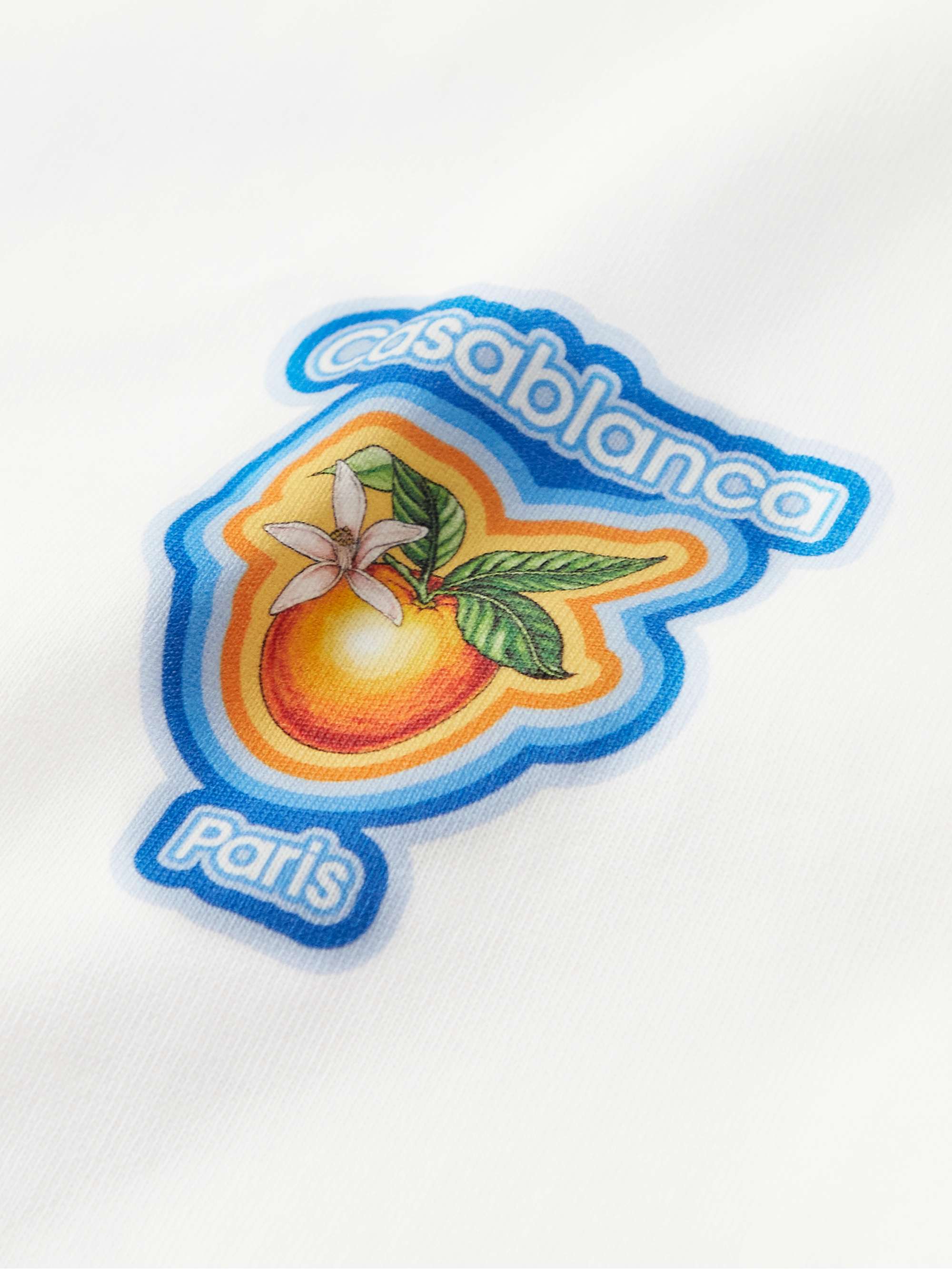 CASABLANCA Radiating Orange Logo-Print Cotton-Jersey T-Shirt